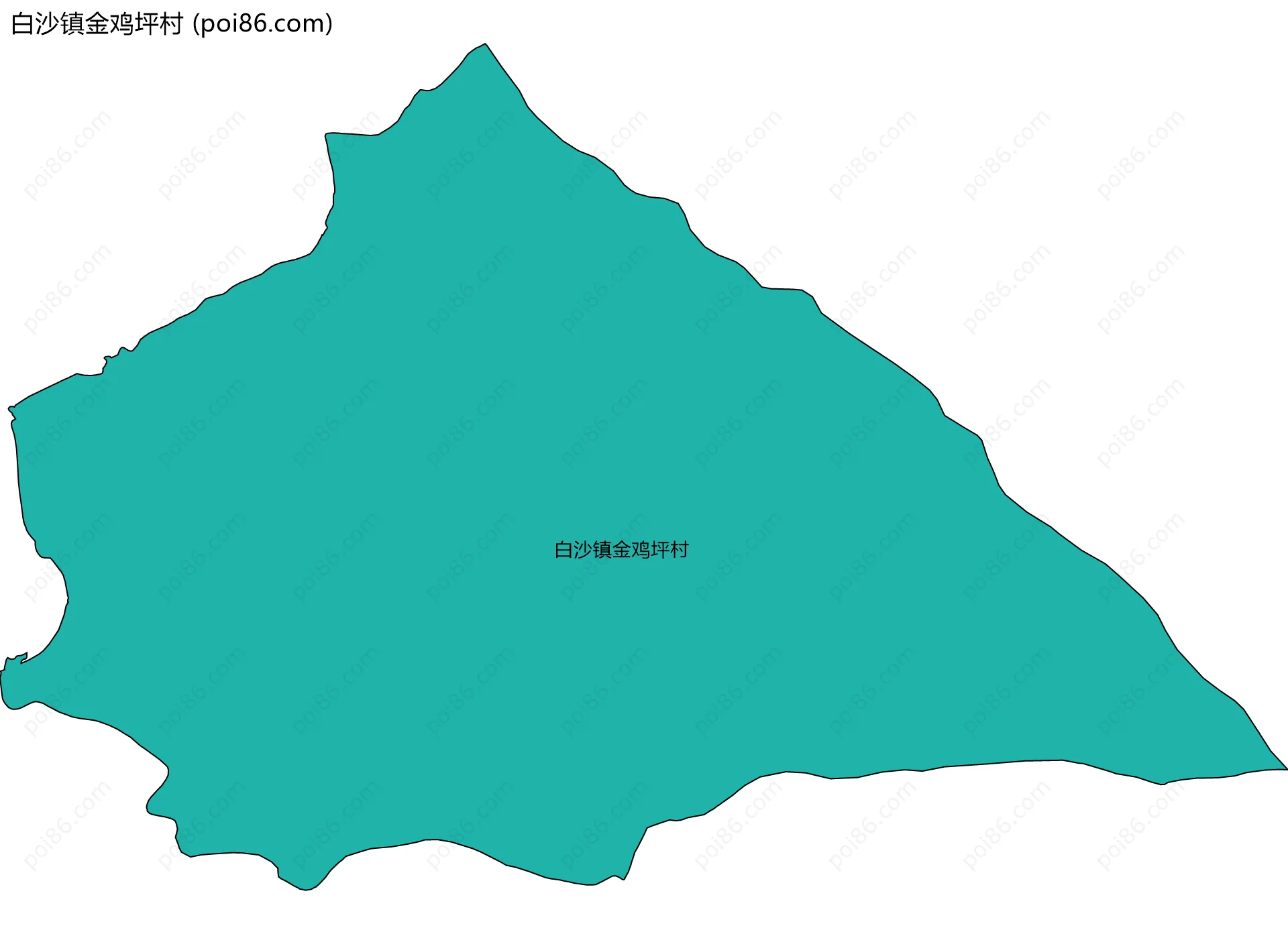 白沙镇金鸡坪村边界地图