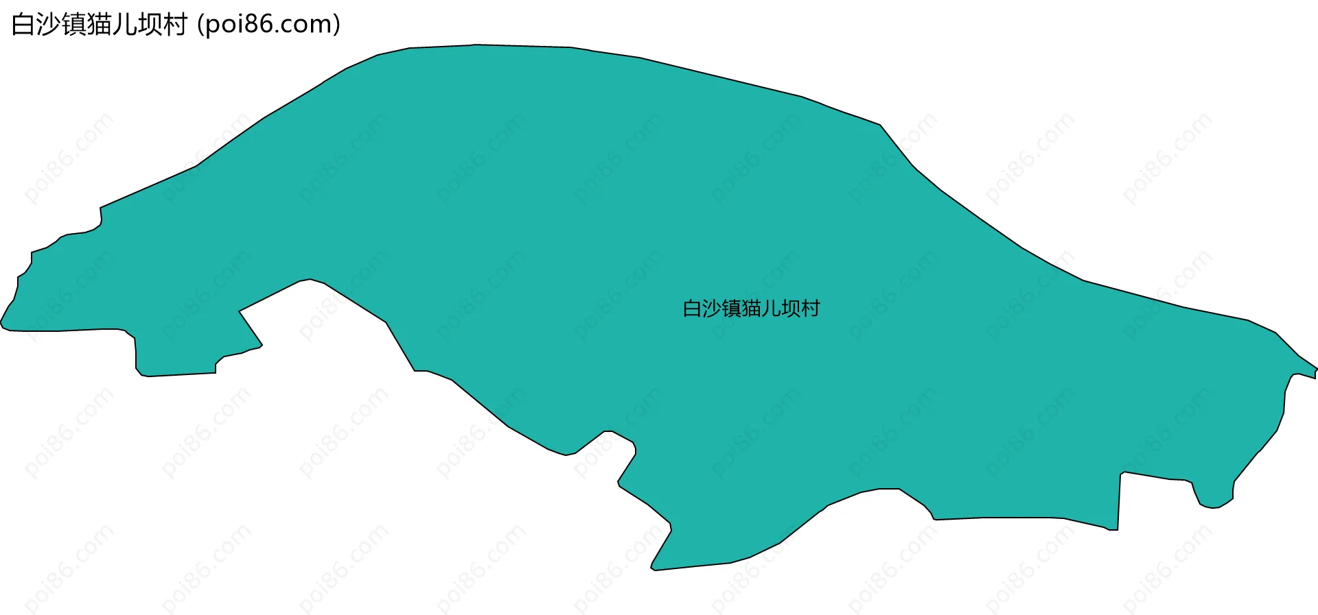 白沙镇猫儿坝村边界地图