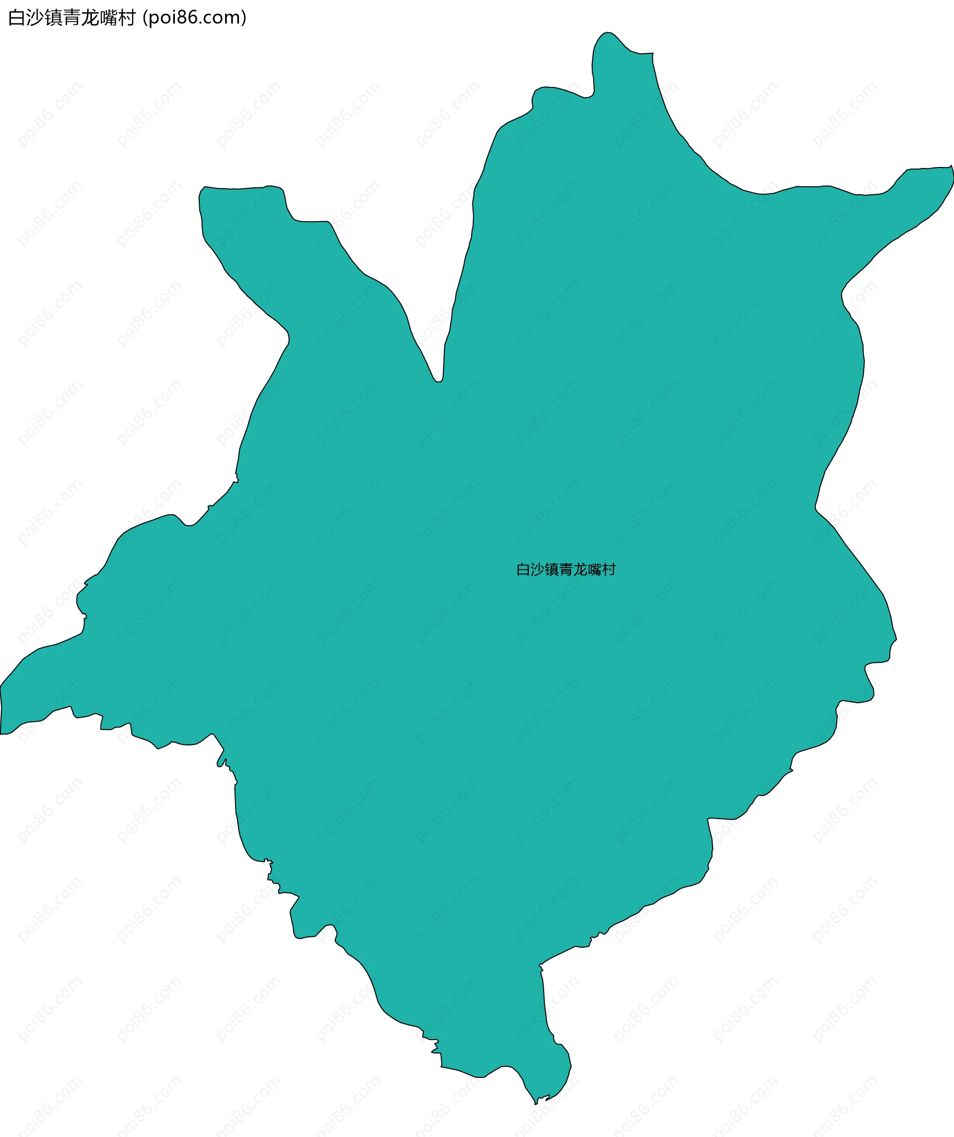 白沙镇青龙嘴村边界地图