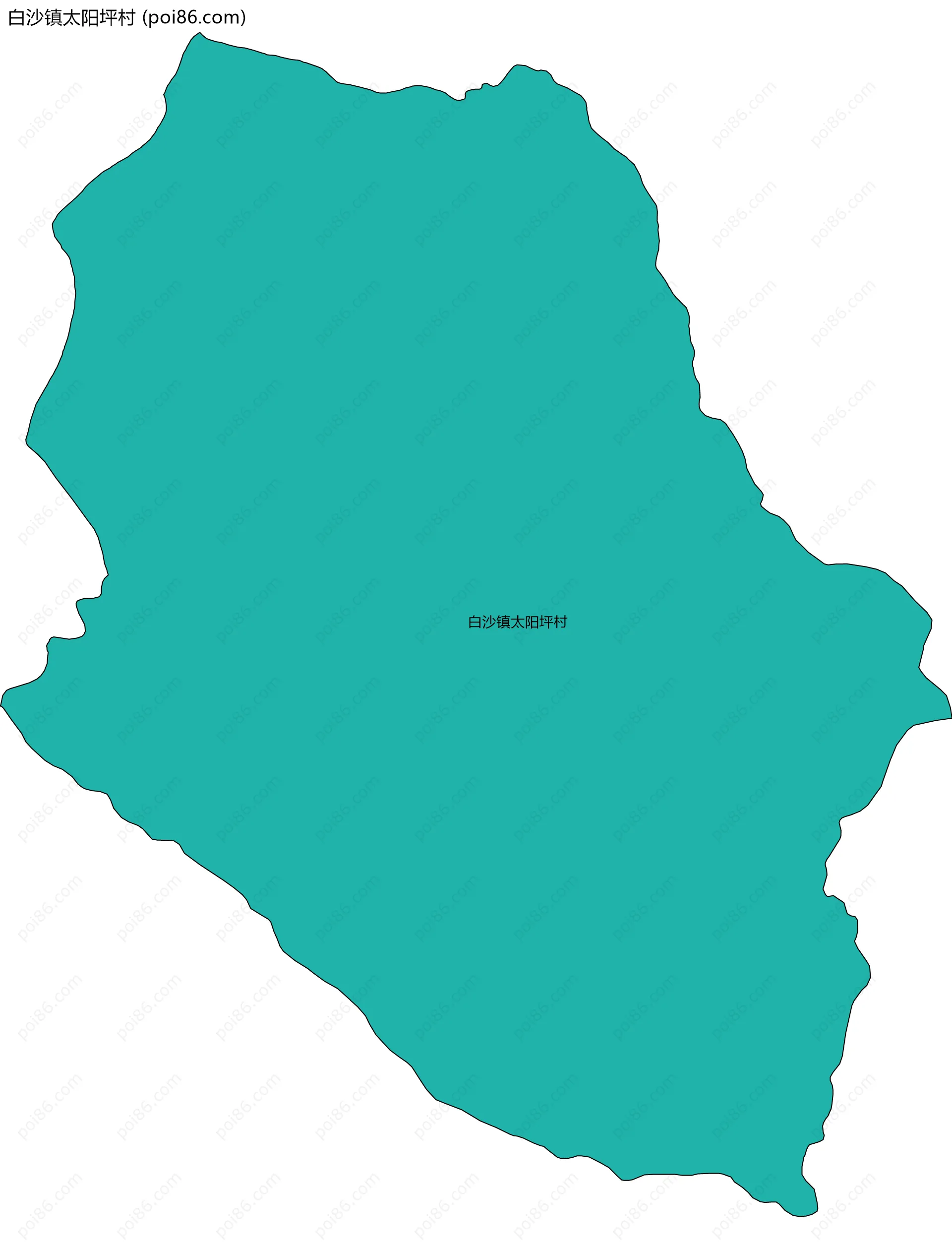 白沙镇太阳坪村边界地图