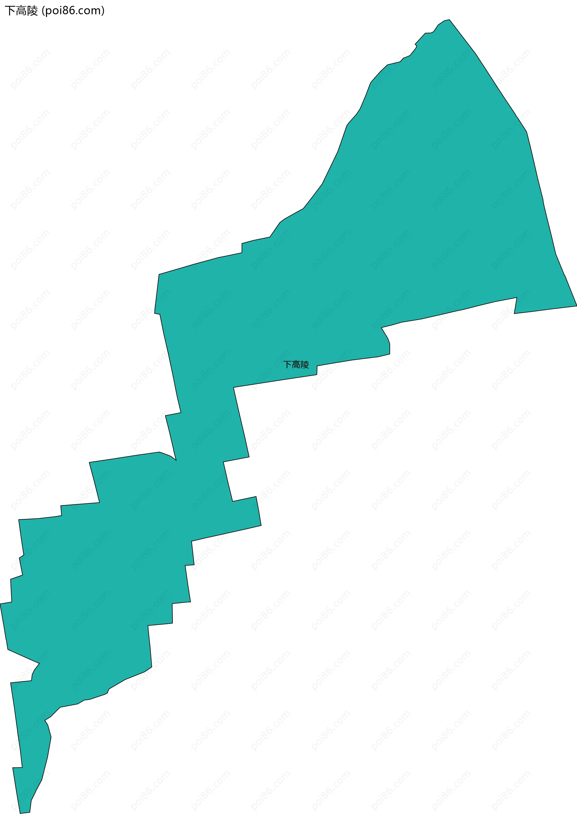 下高陵边界地图