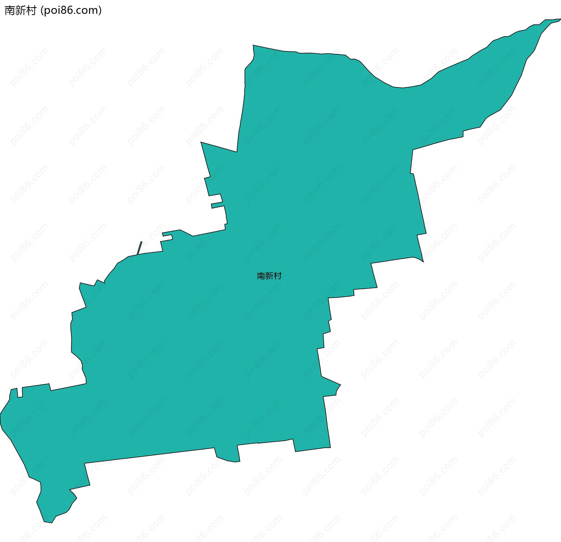 南新村边界地图