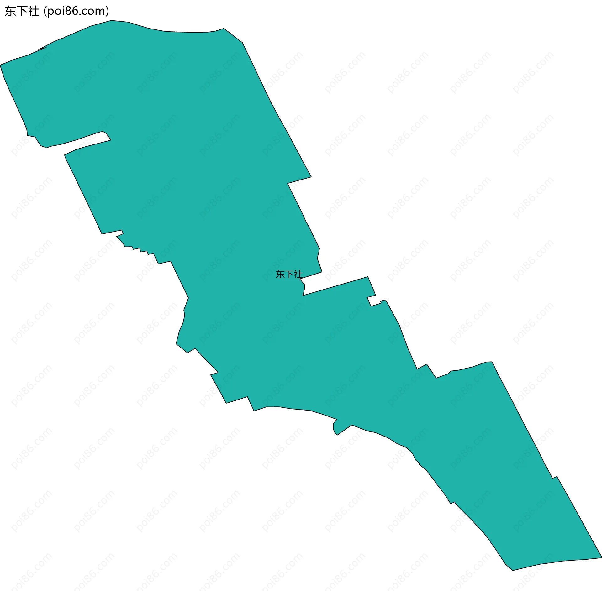 东下社边界地图