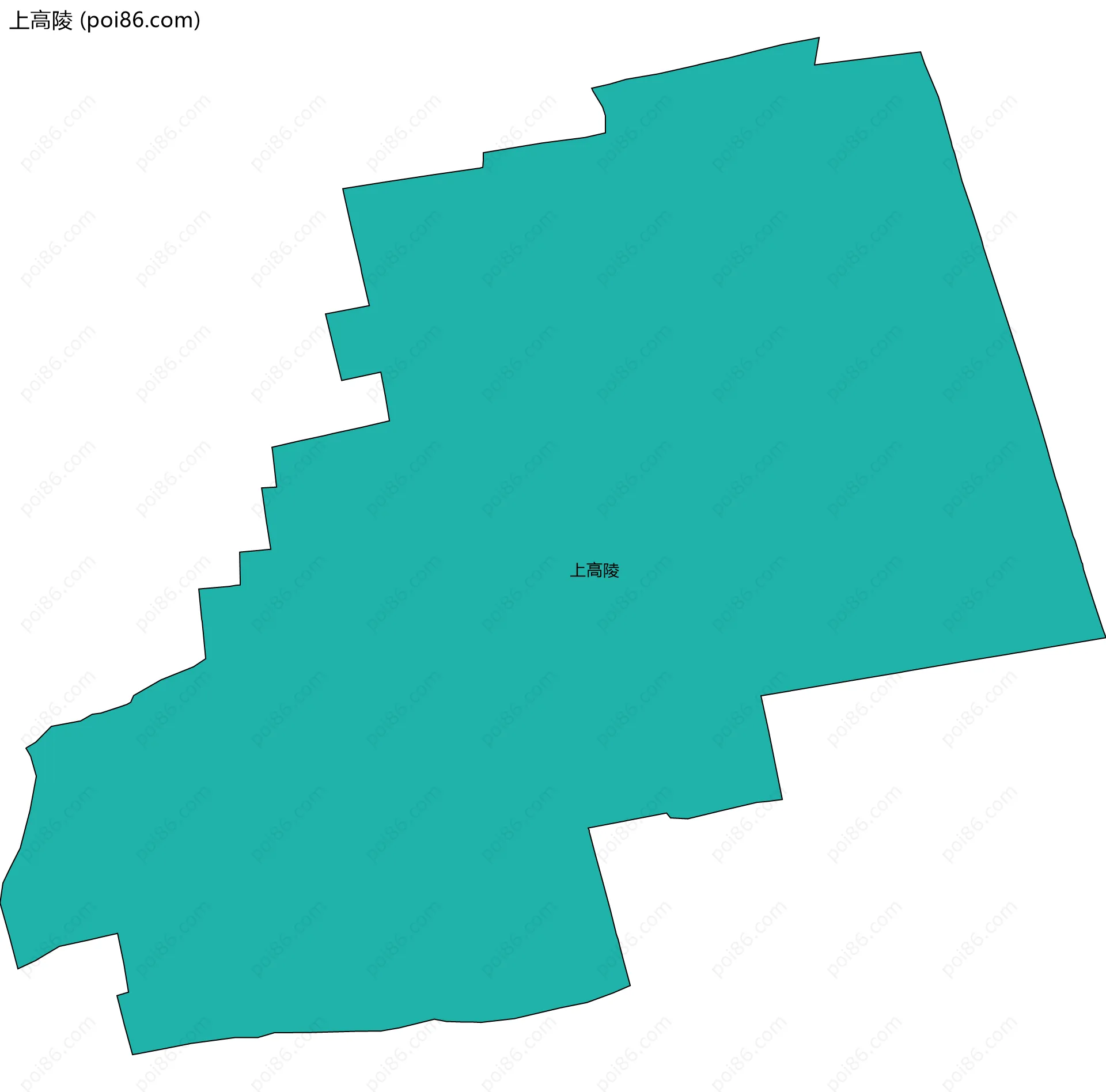 上高陵边界地图