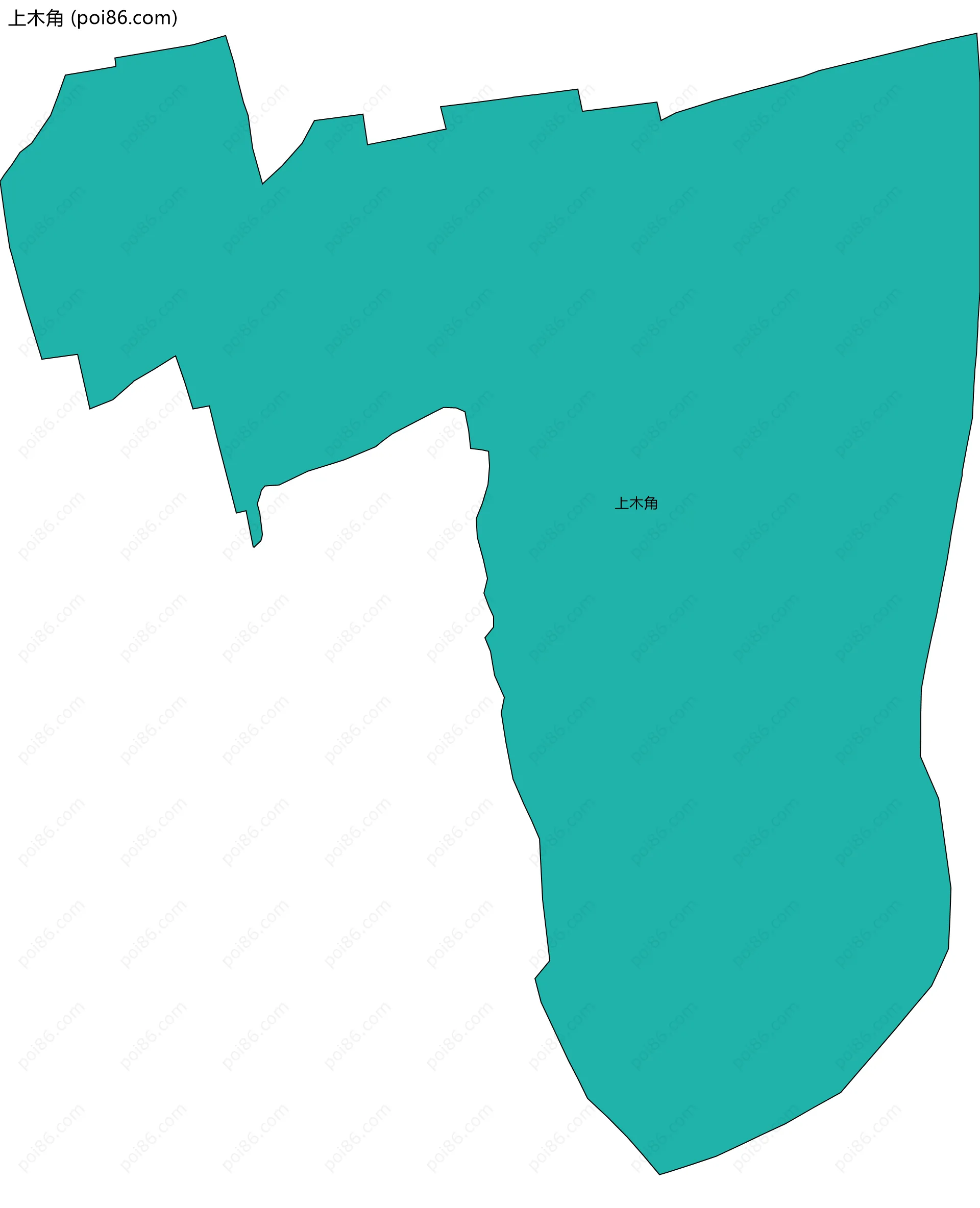上木角边界地图