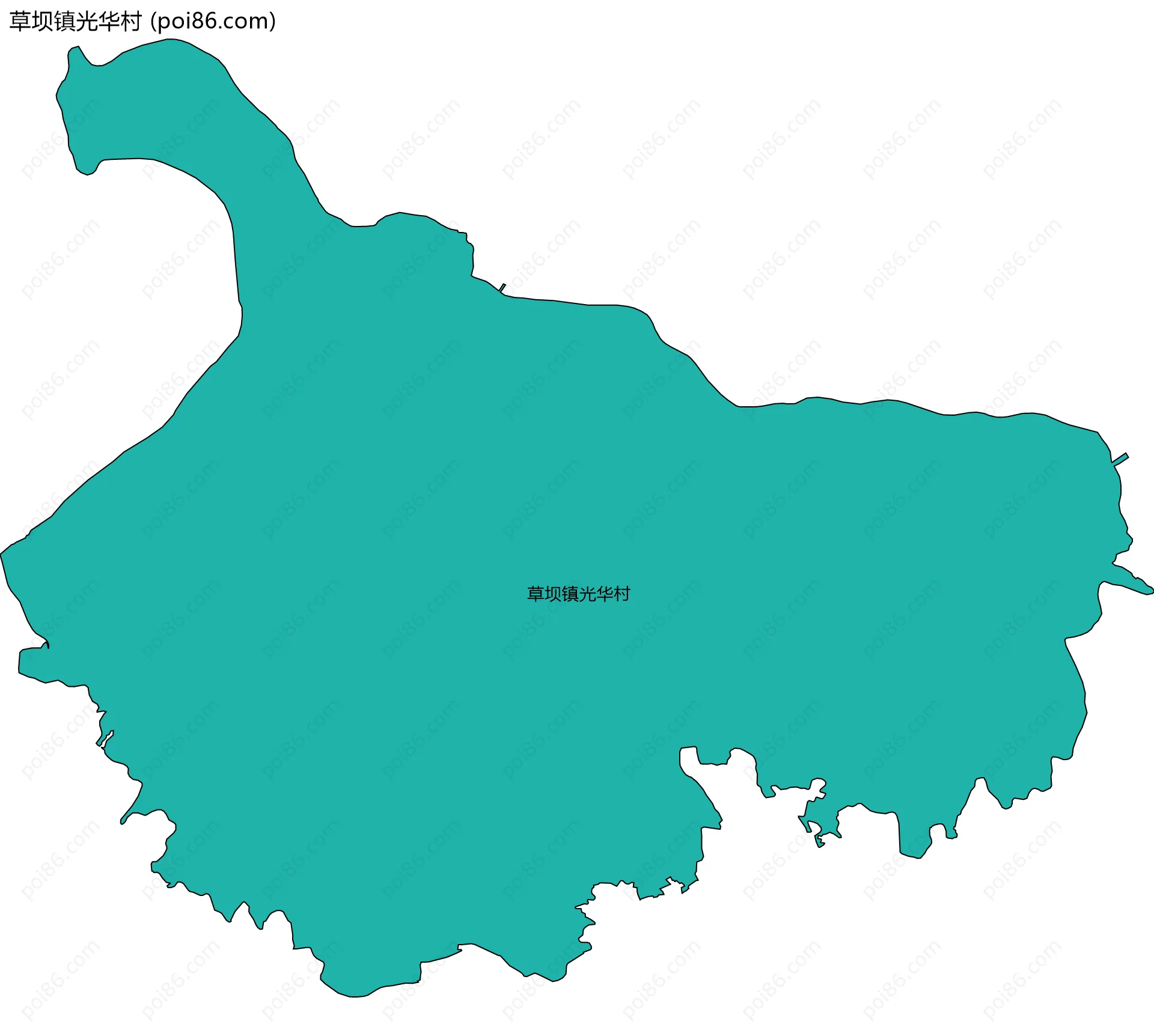 草坝镇光华村边界地图