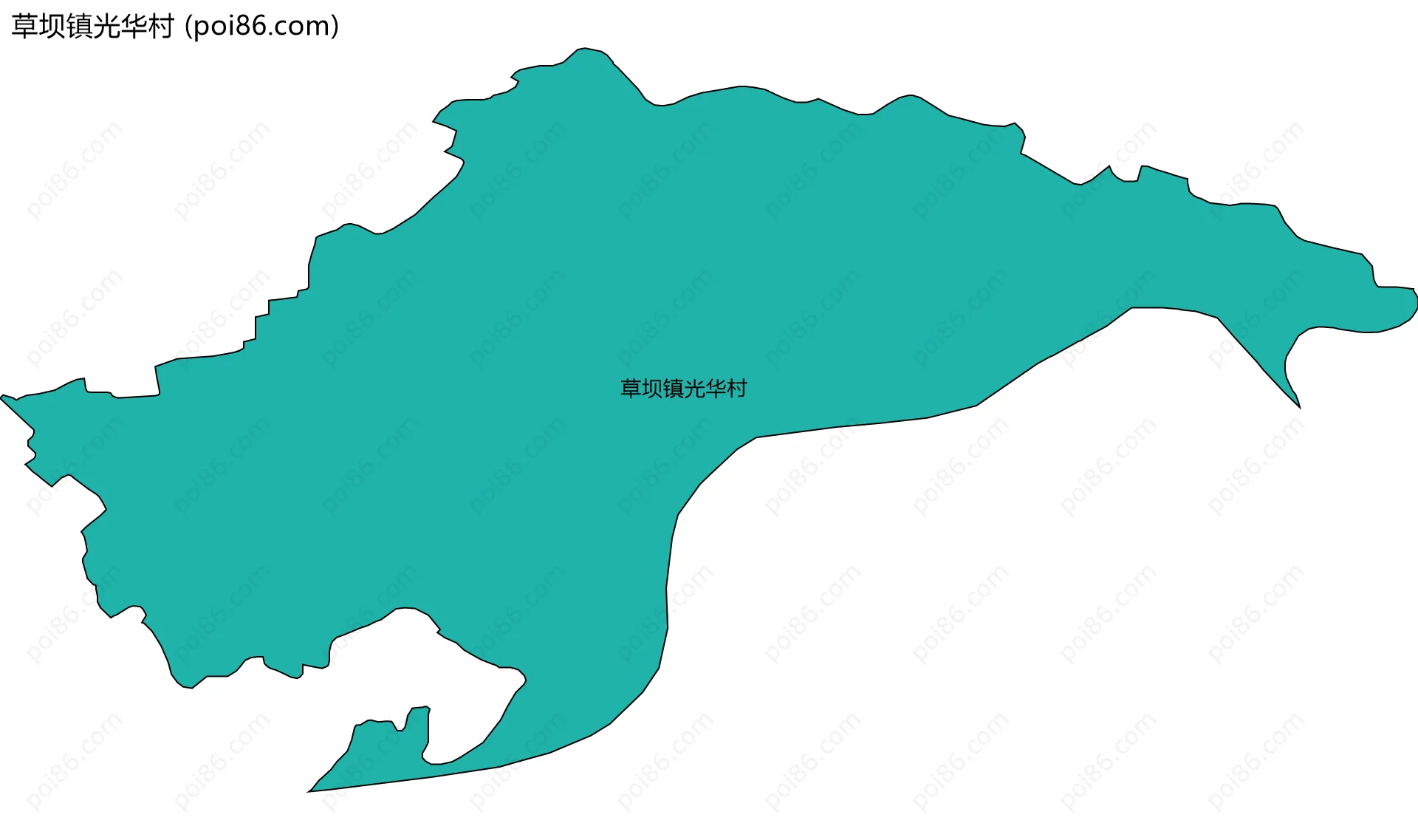草坝镇光华村边界地图