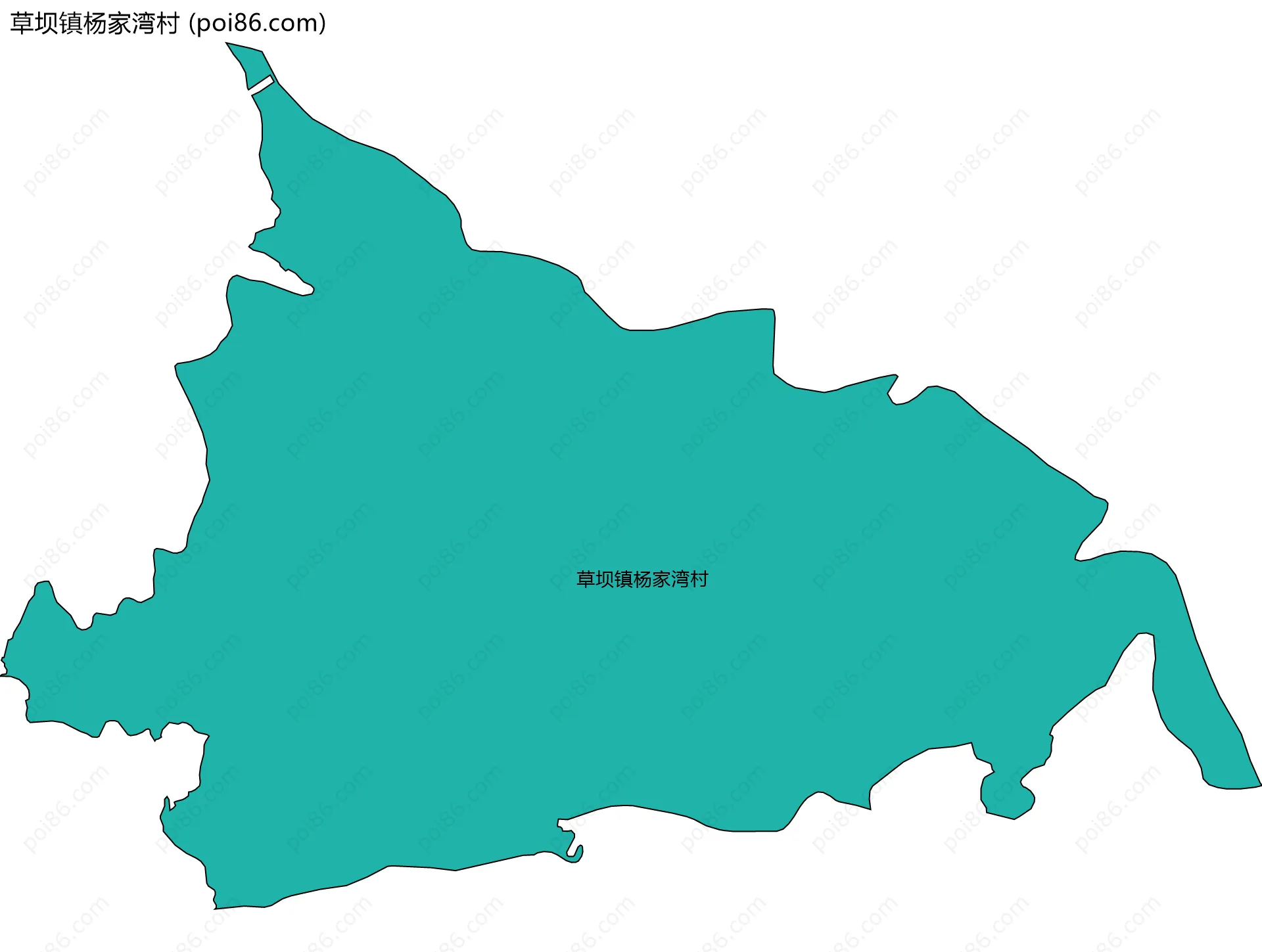 草坝镇杨家湾村边界地图