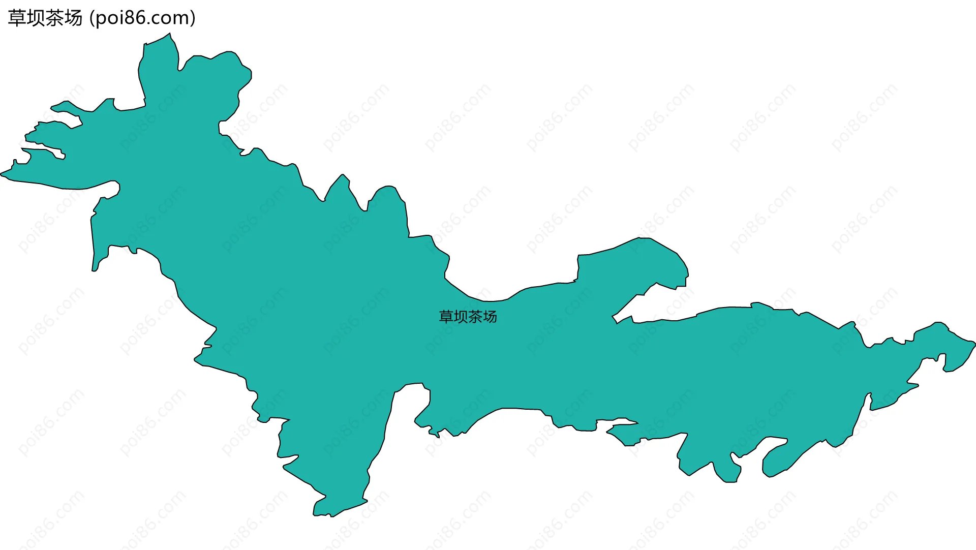 草坝茶场边界地图