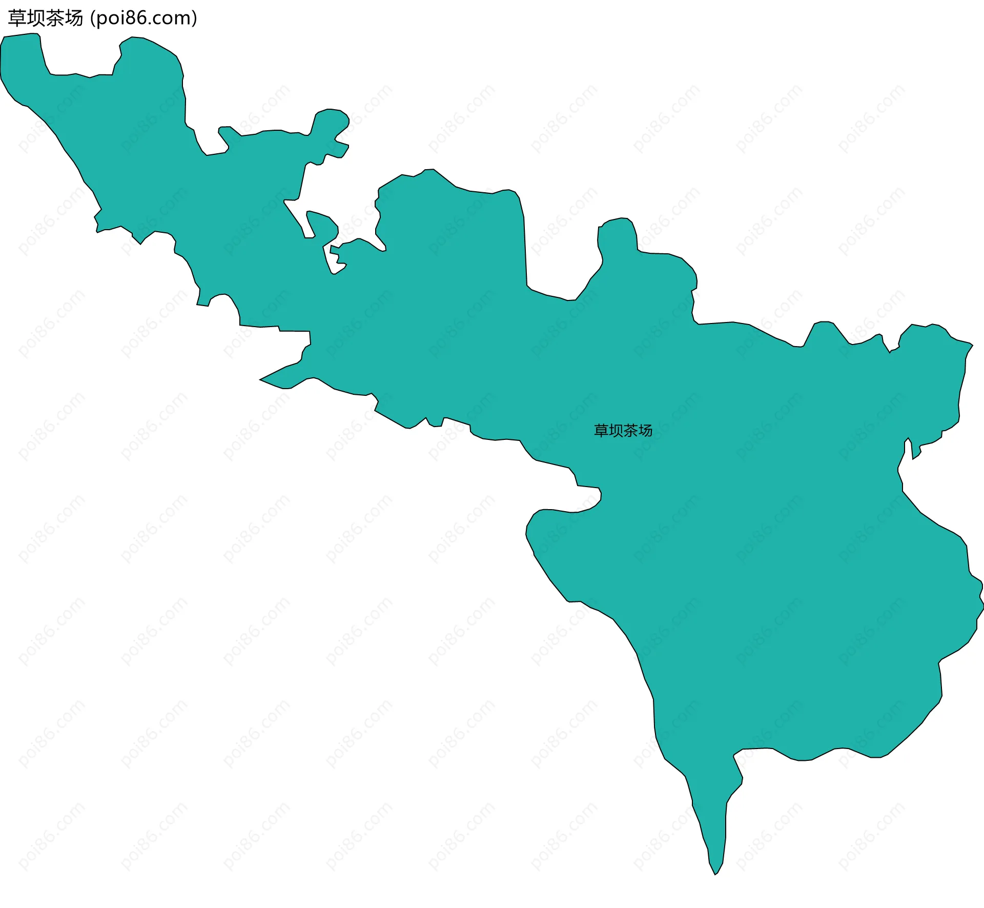 草坝茶场边界地图