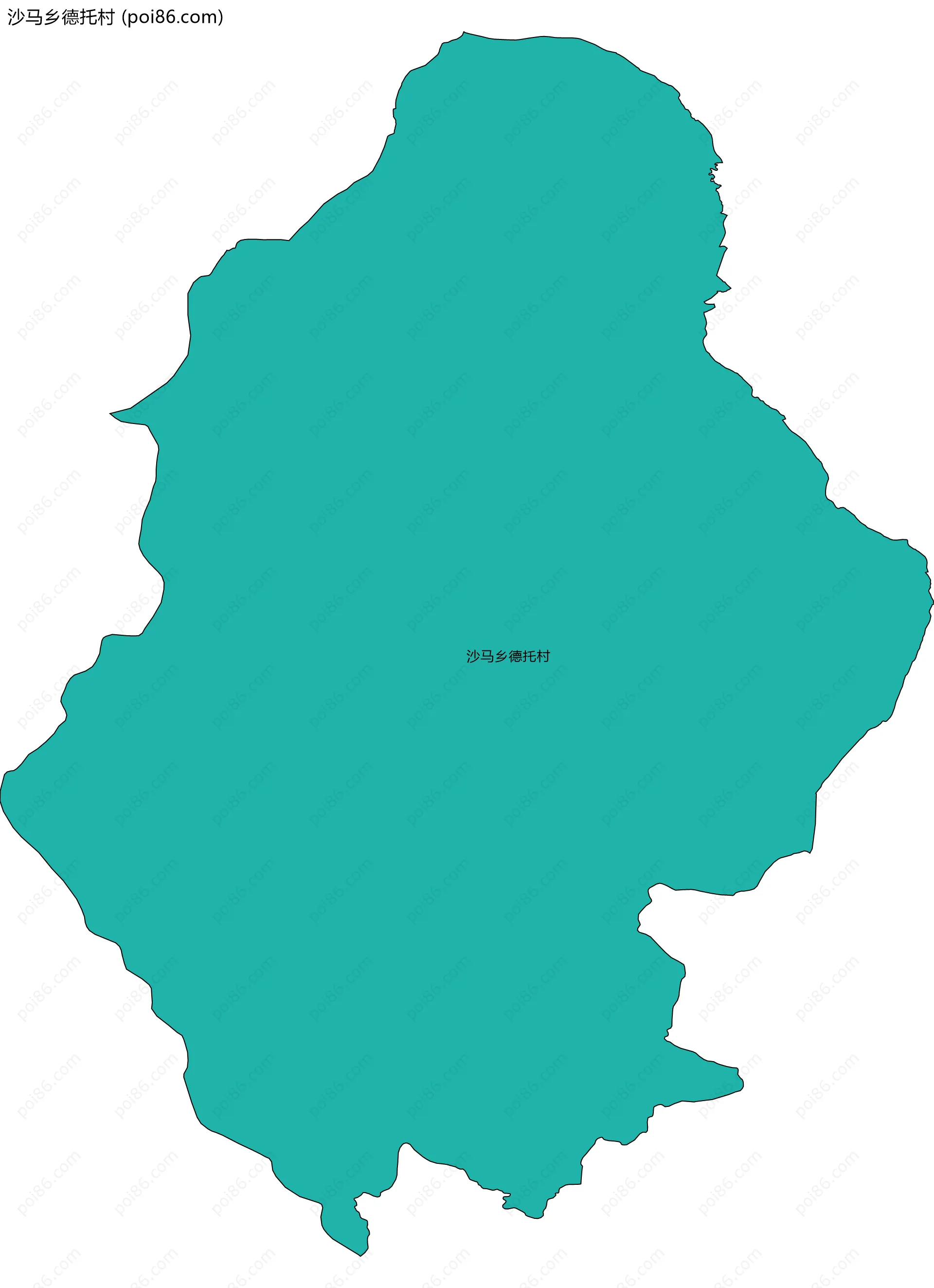 沙马乡德托村边界地图