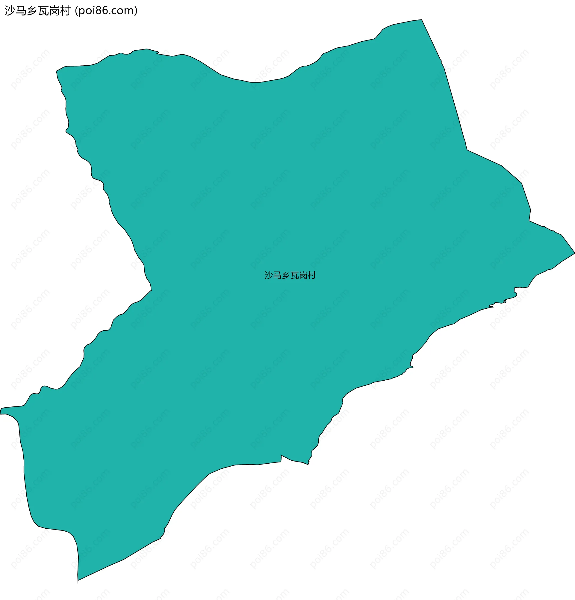 沙马乡瓦岗村边界地图