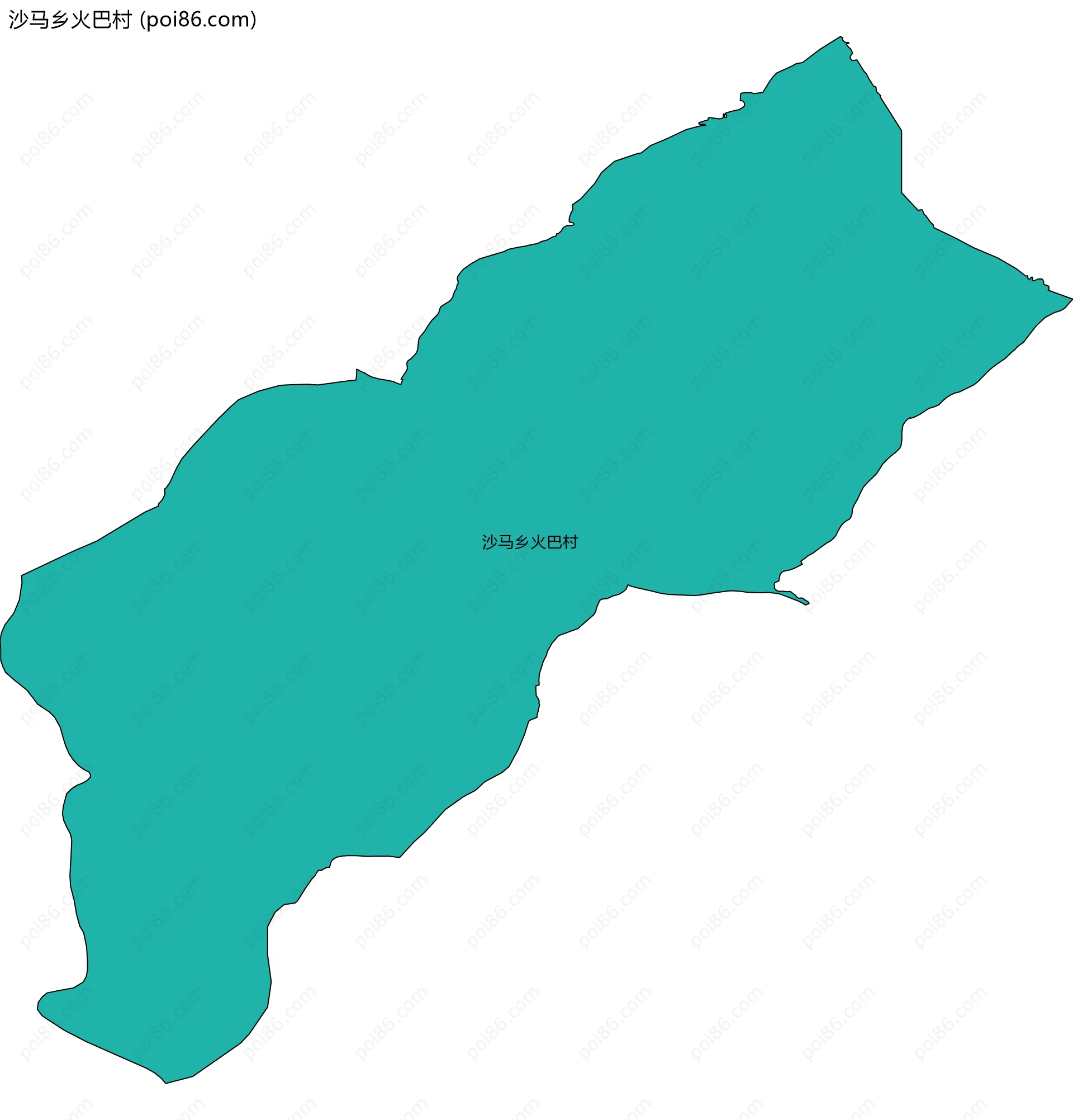 沙马乡火巴村边界地图