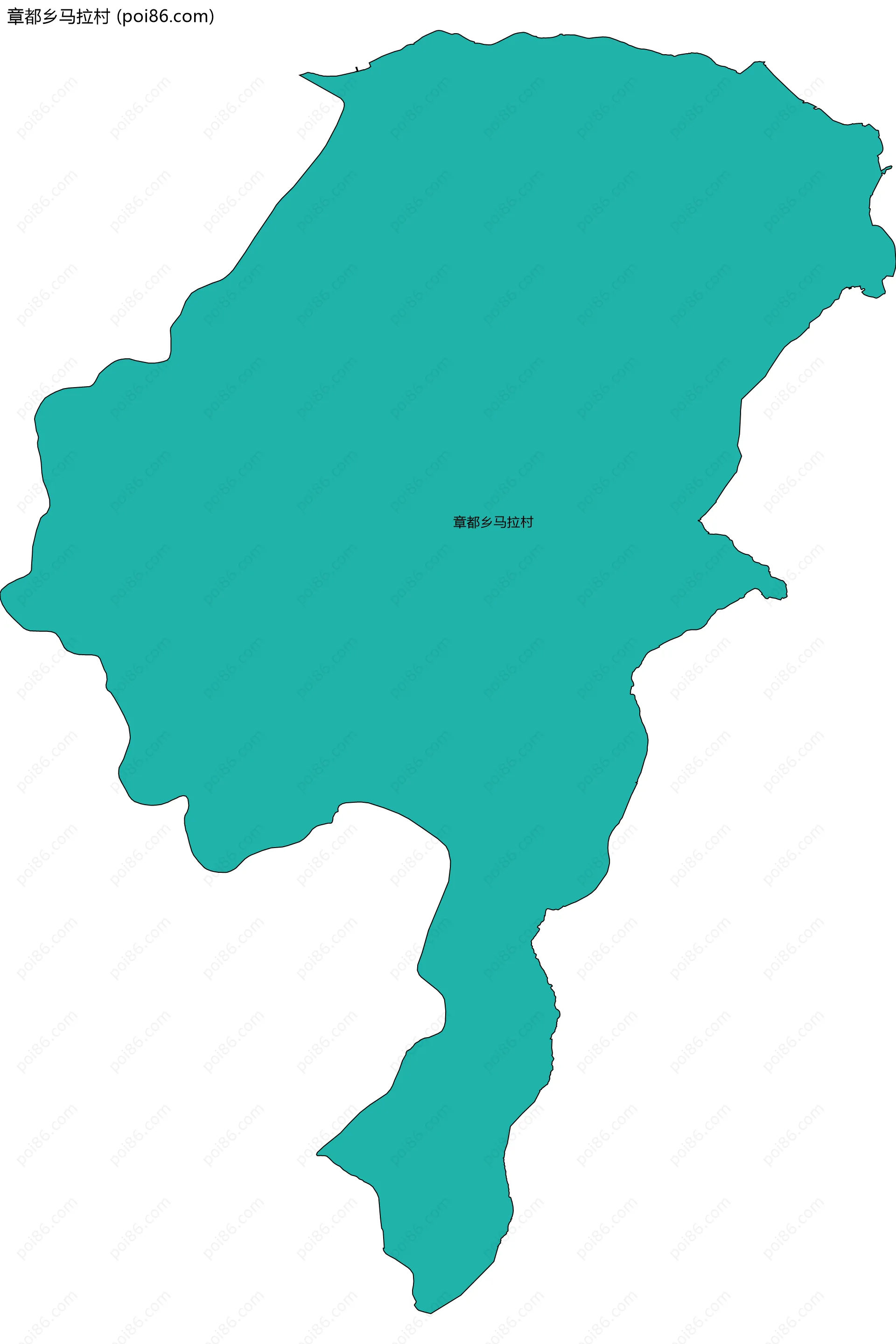 章都乡马拉村边界地图