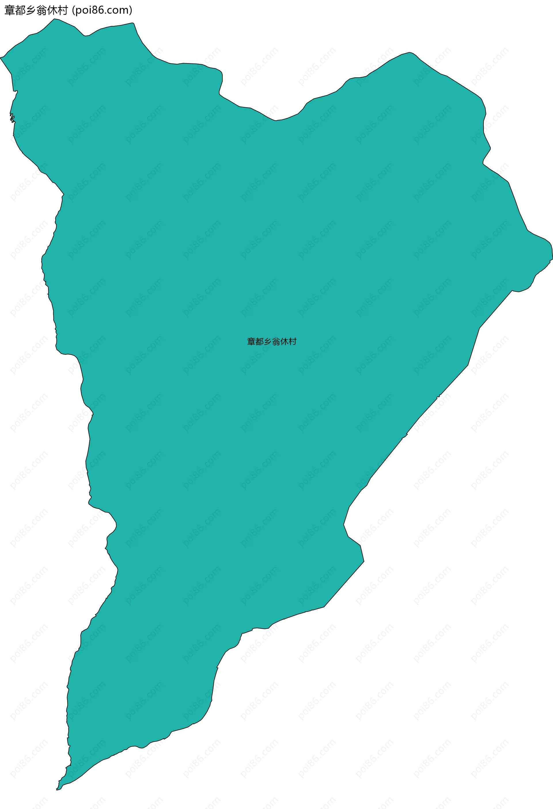 章都乡翁休村边界地图