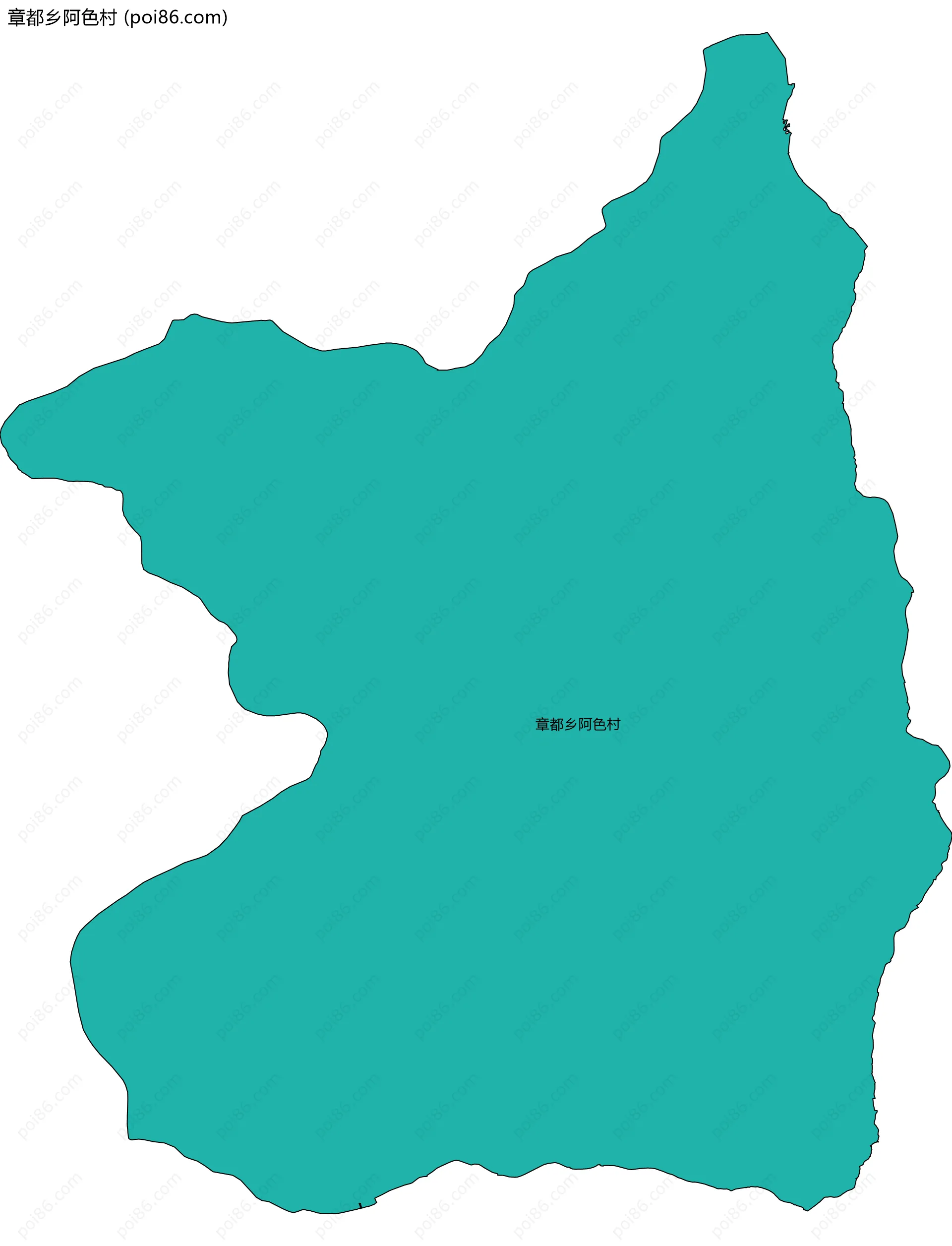 章都乡阿色村边界地图