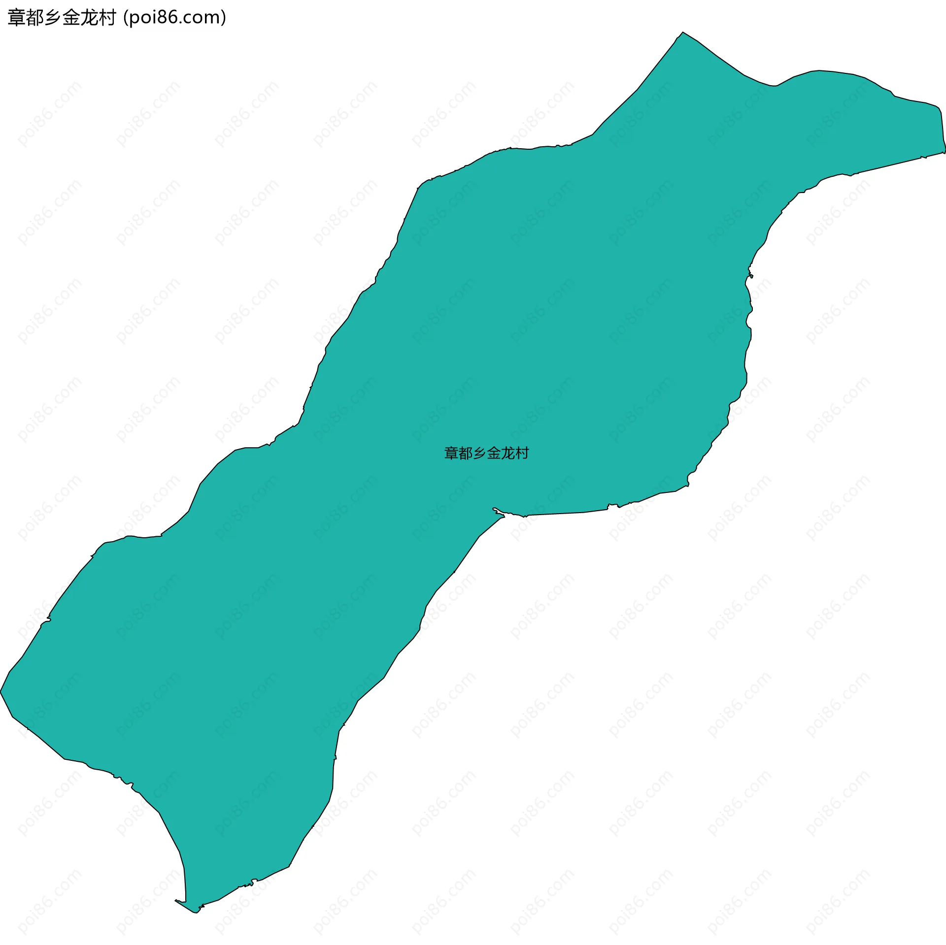 章都乡金龙村边界地图