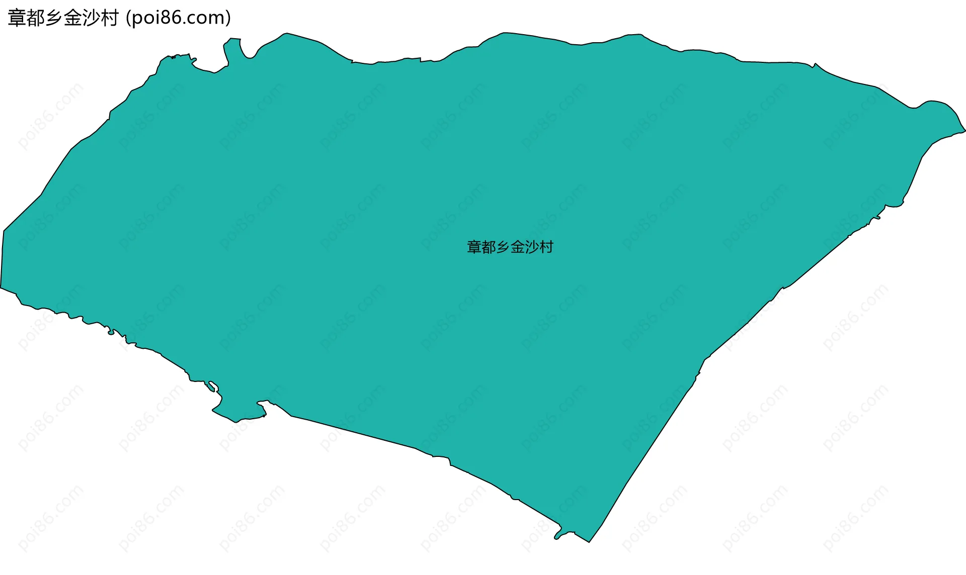 章都乡金沙村边界地图