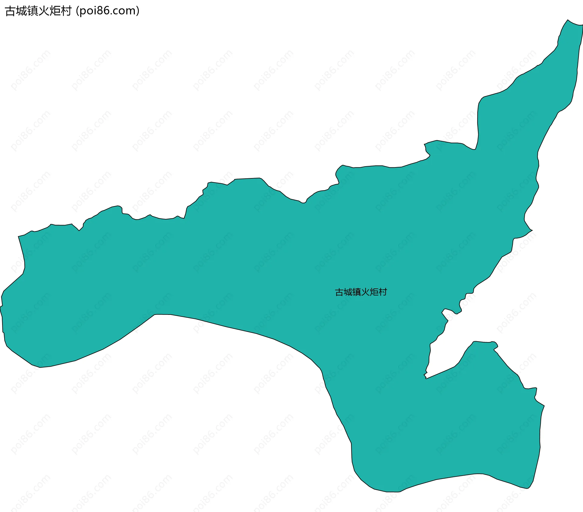古城镇火炬村边界地图
