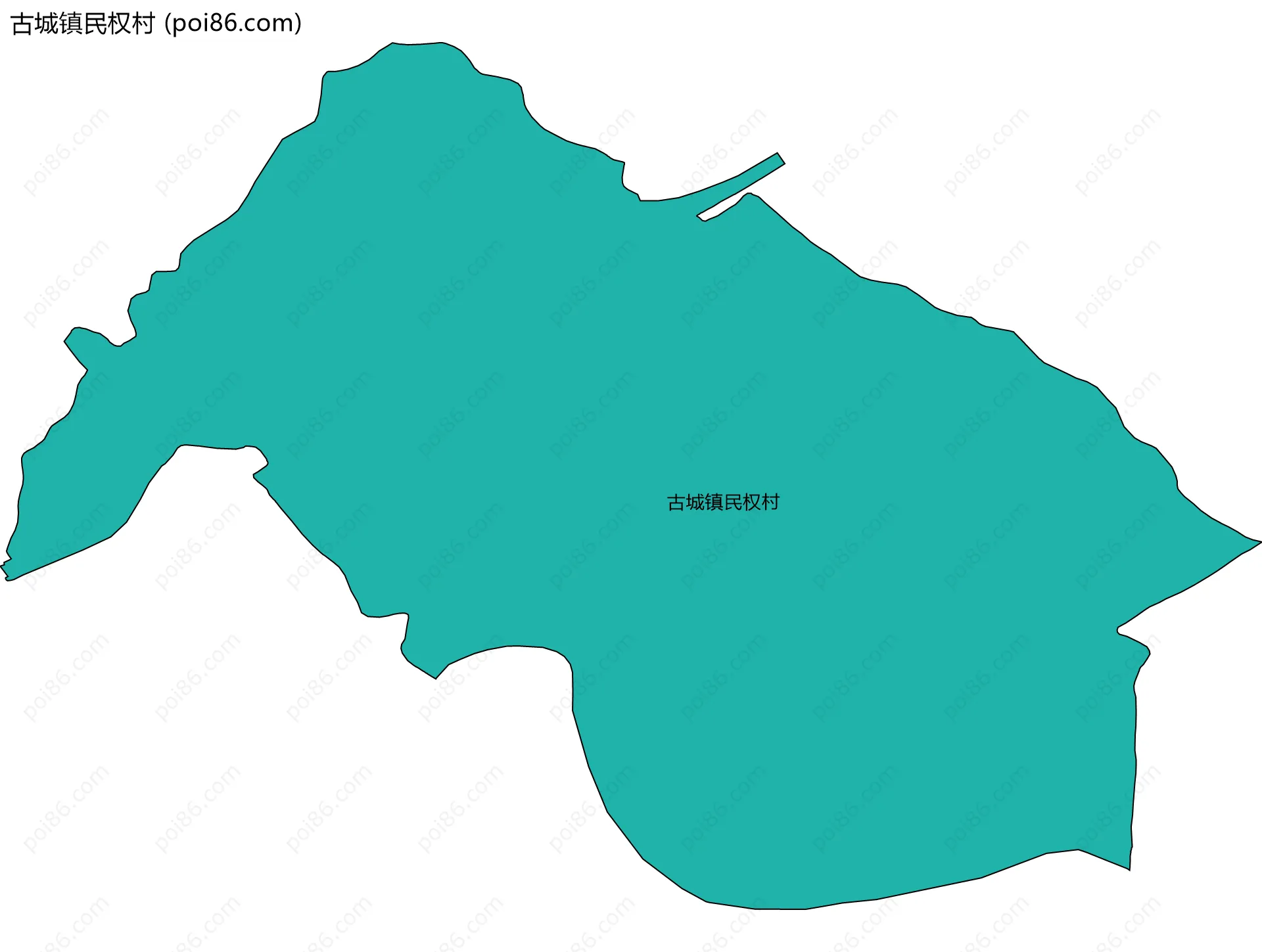 古城镇民权村边界地图