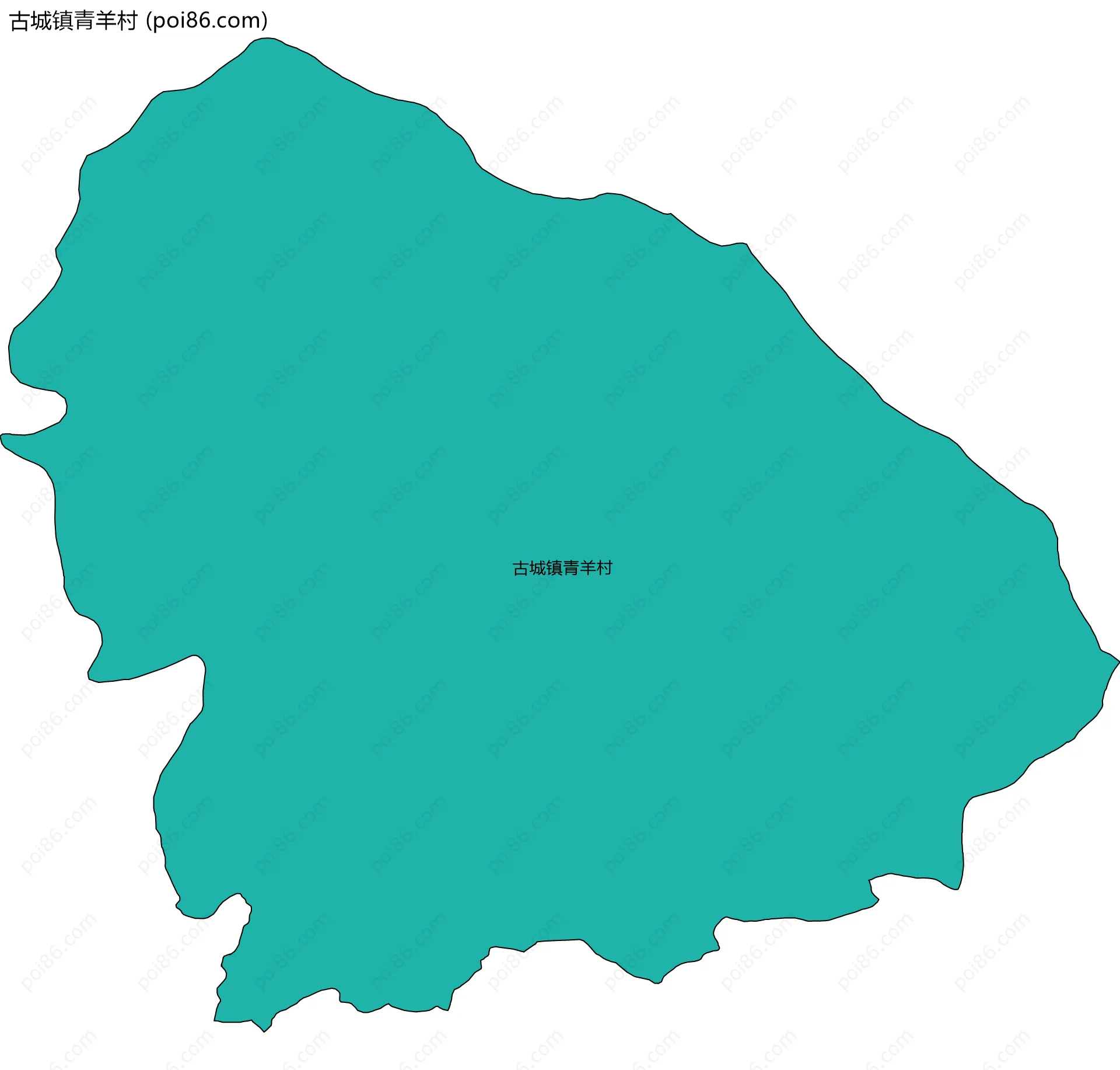 古城镇青羊村边界地图