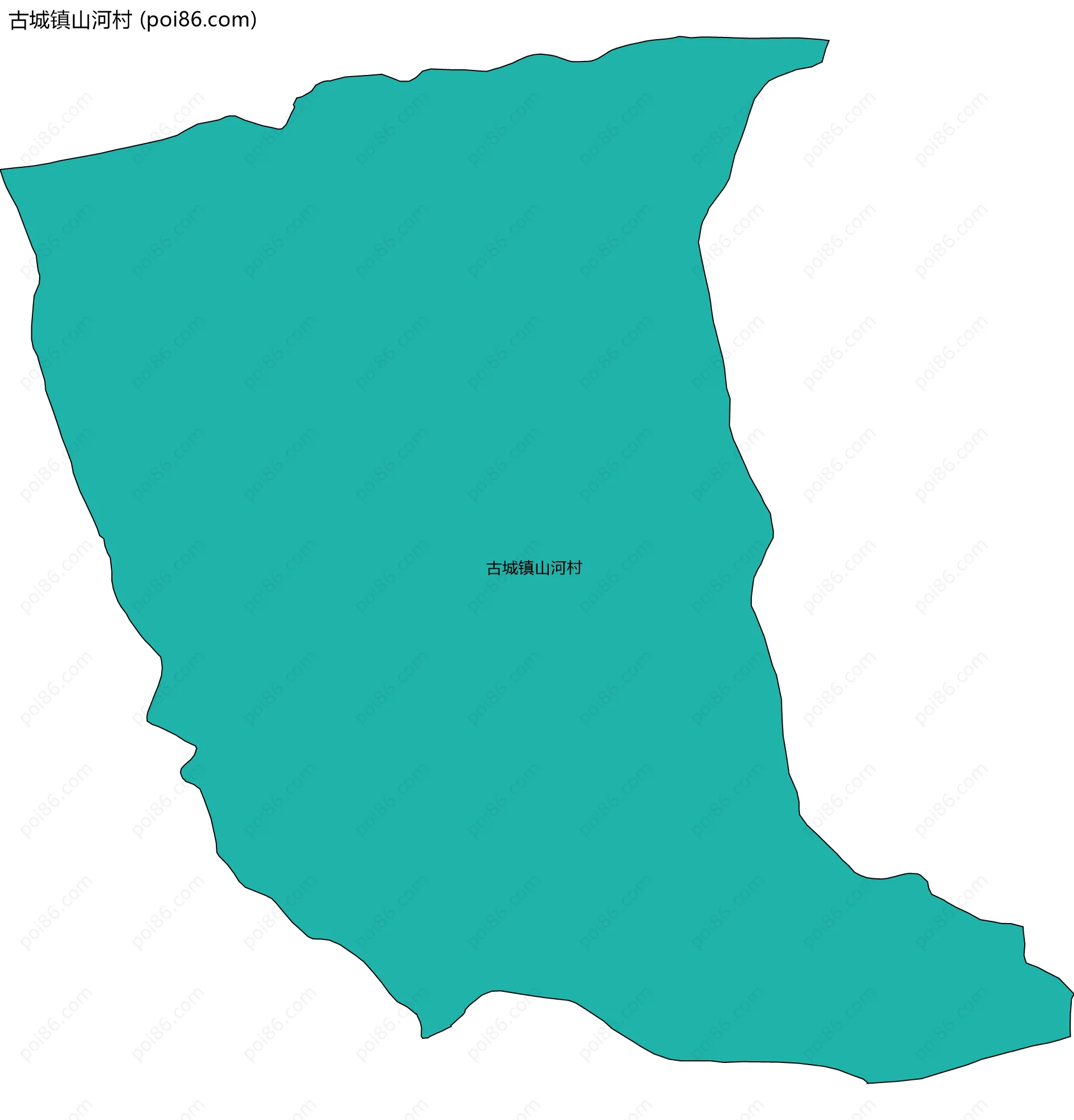 古城镇山河村边界地图