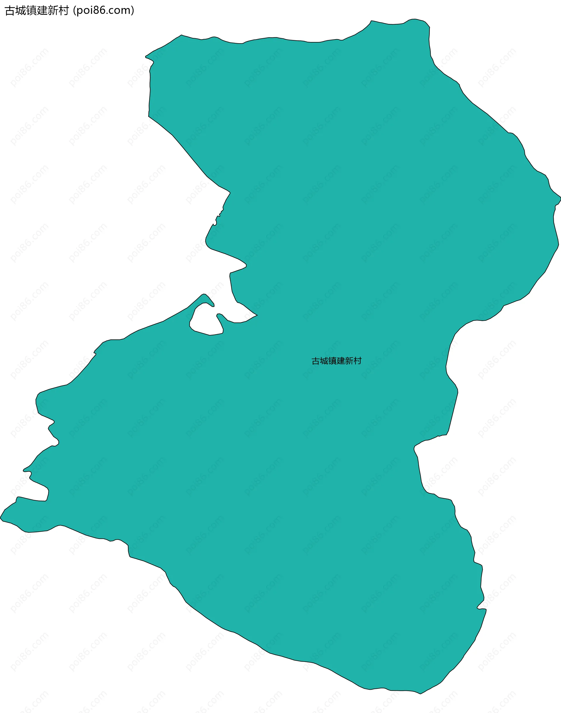 古城镇建新村边界地图