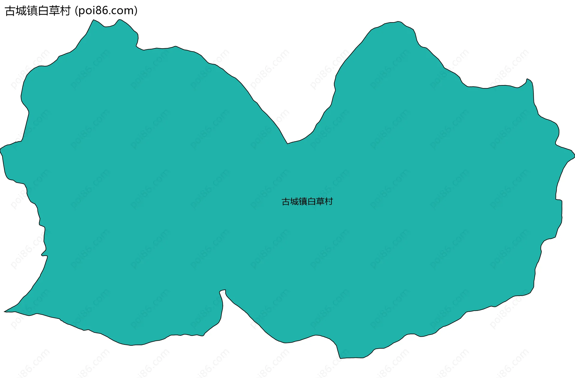 古城镇白草村边界地图