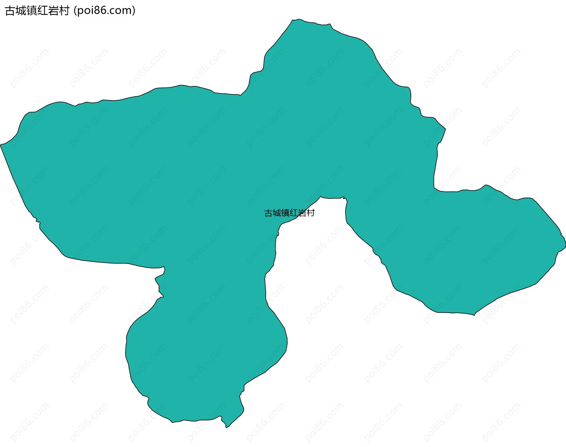 古城镇红岩村边界地图