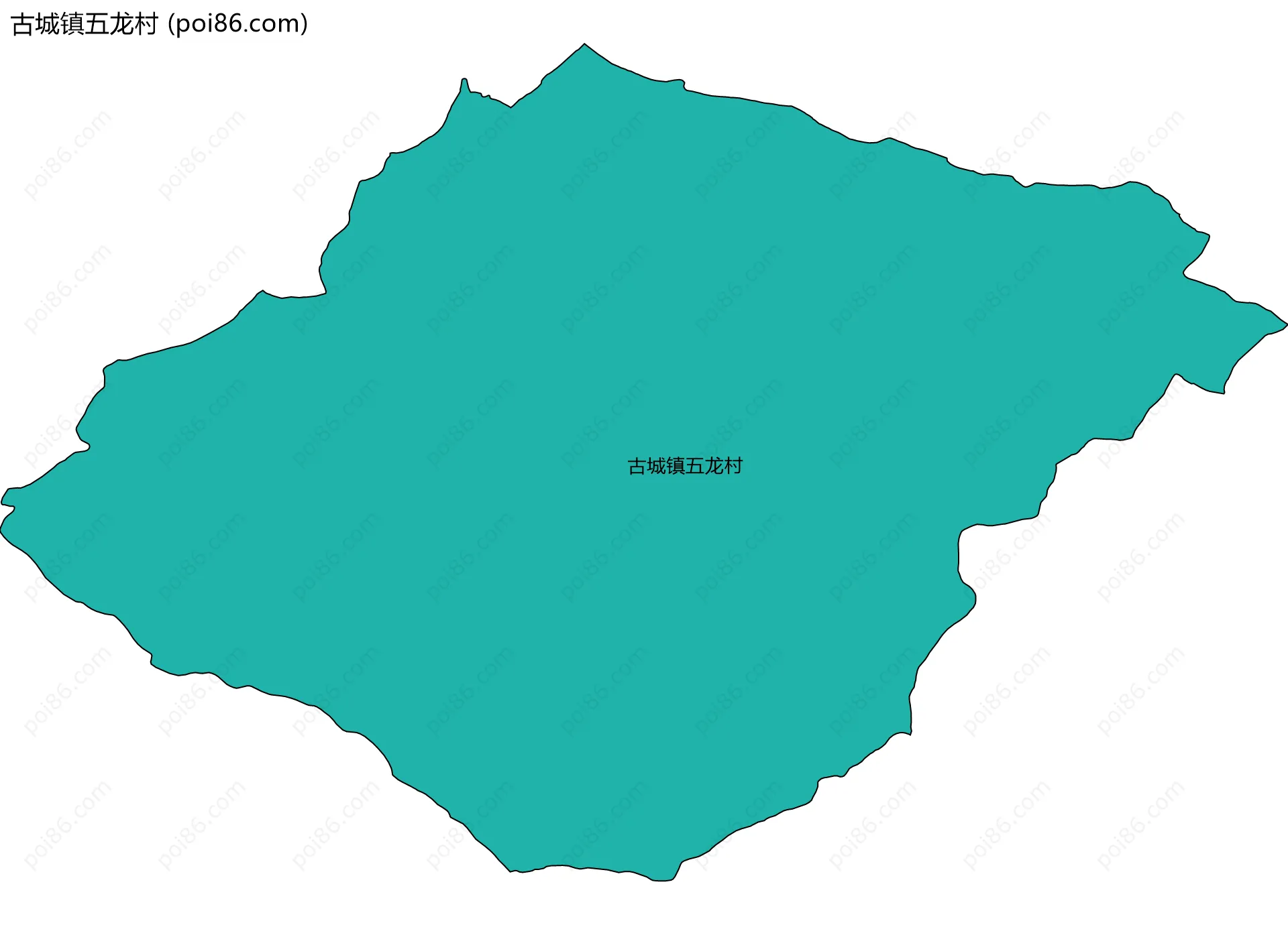 古城镇五龙村边界地图
