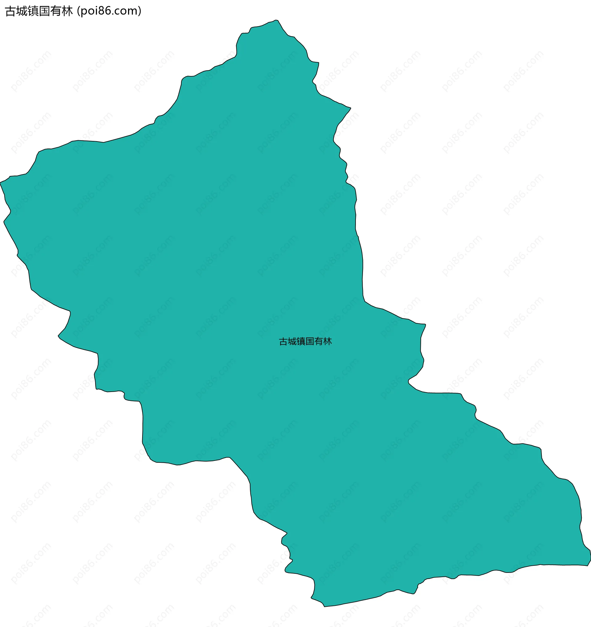 古城镇国有林边界地图