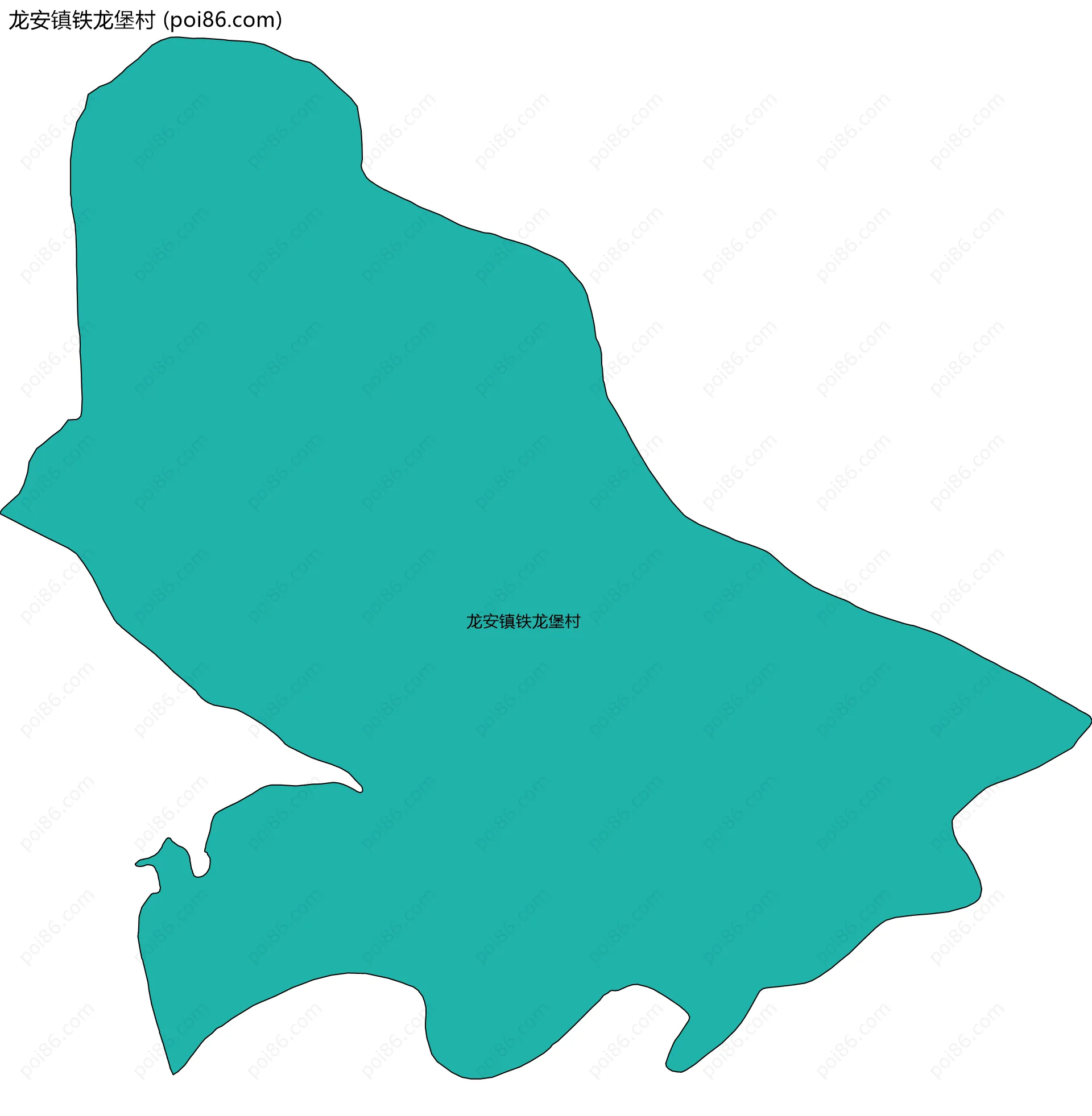 龙安镇铁龙堡村边界地图