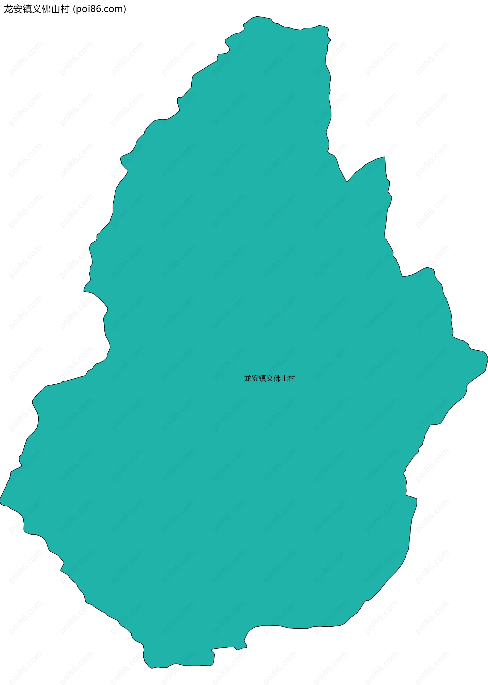 龙安镇义佛山村边界地图