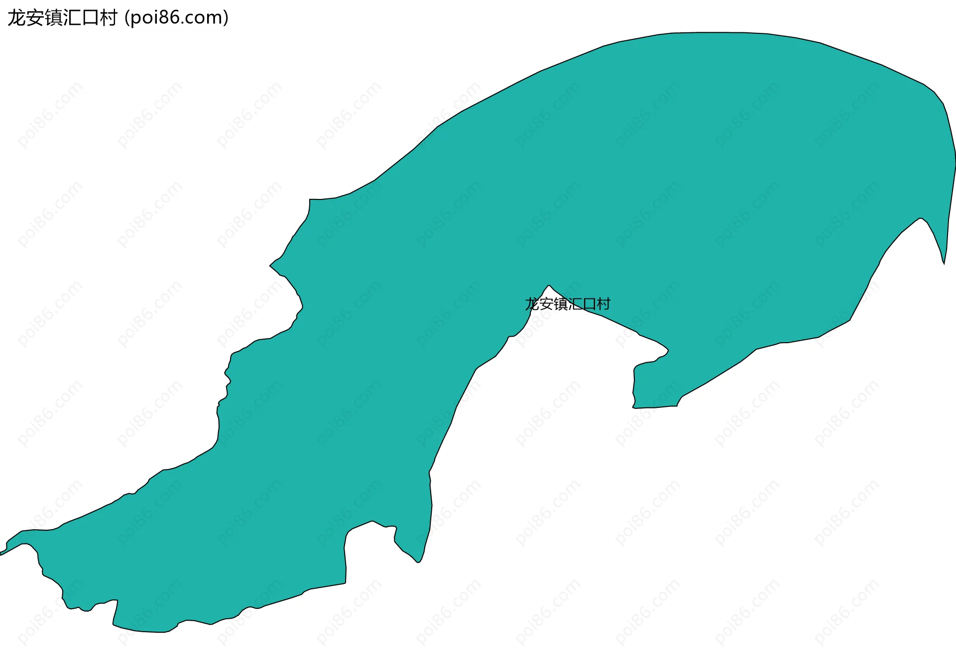 龙安镇汇口村边界地图