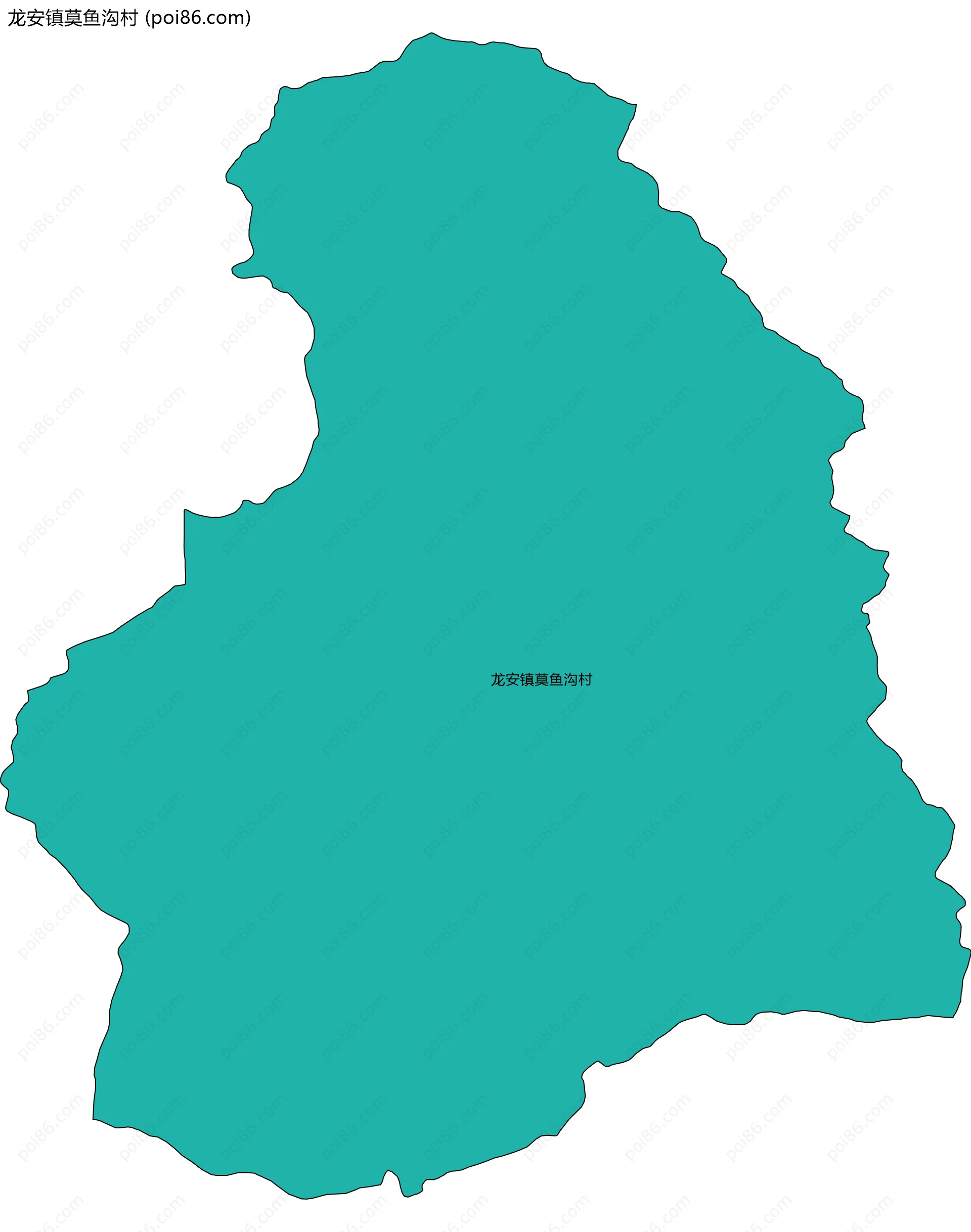 龙安镇莫鱼沟村边界地图