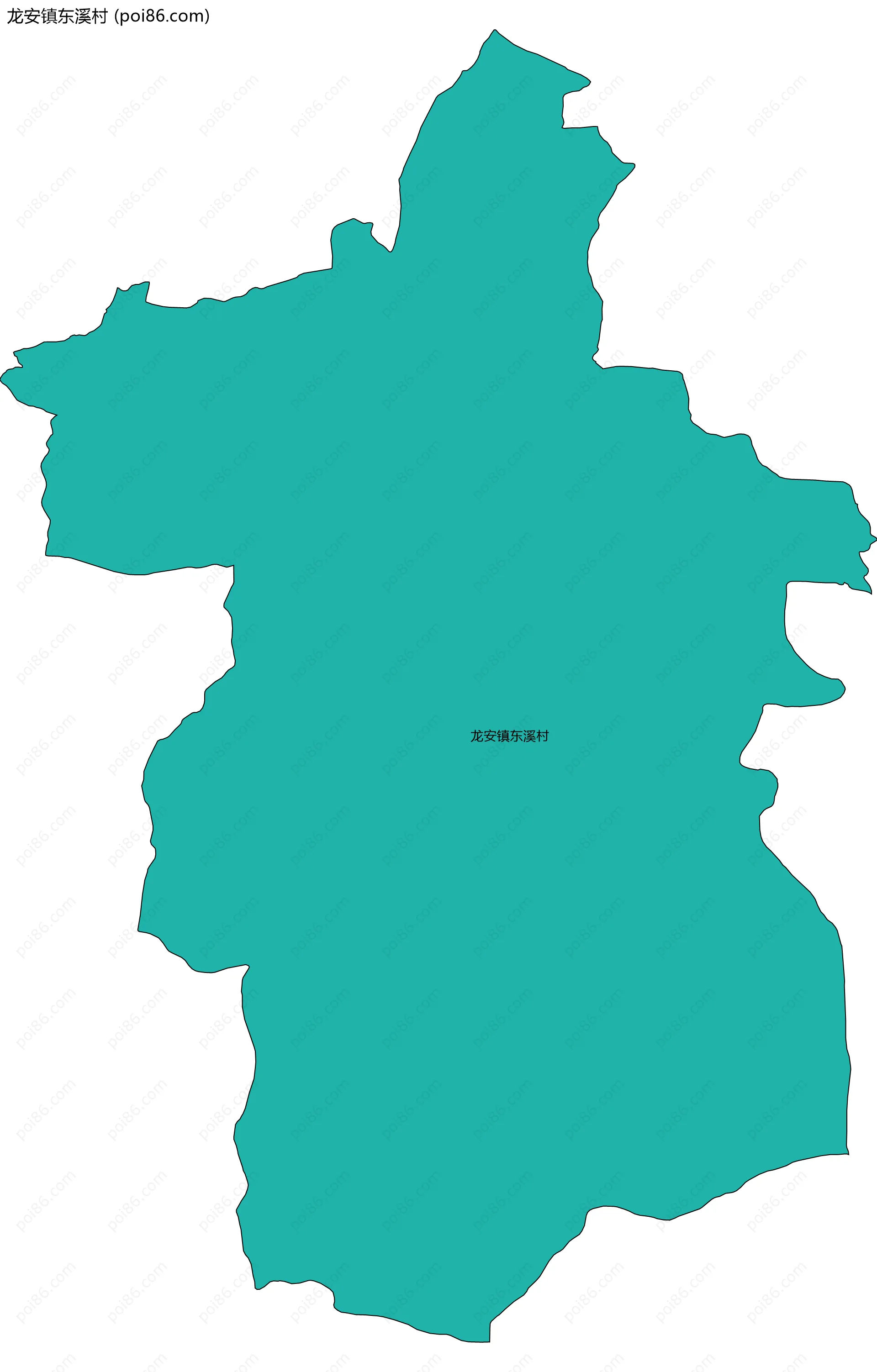 龙安镇东溪村边界地图