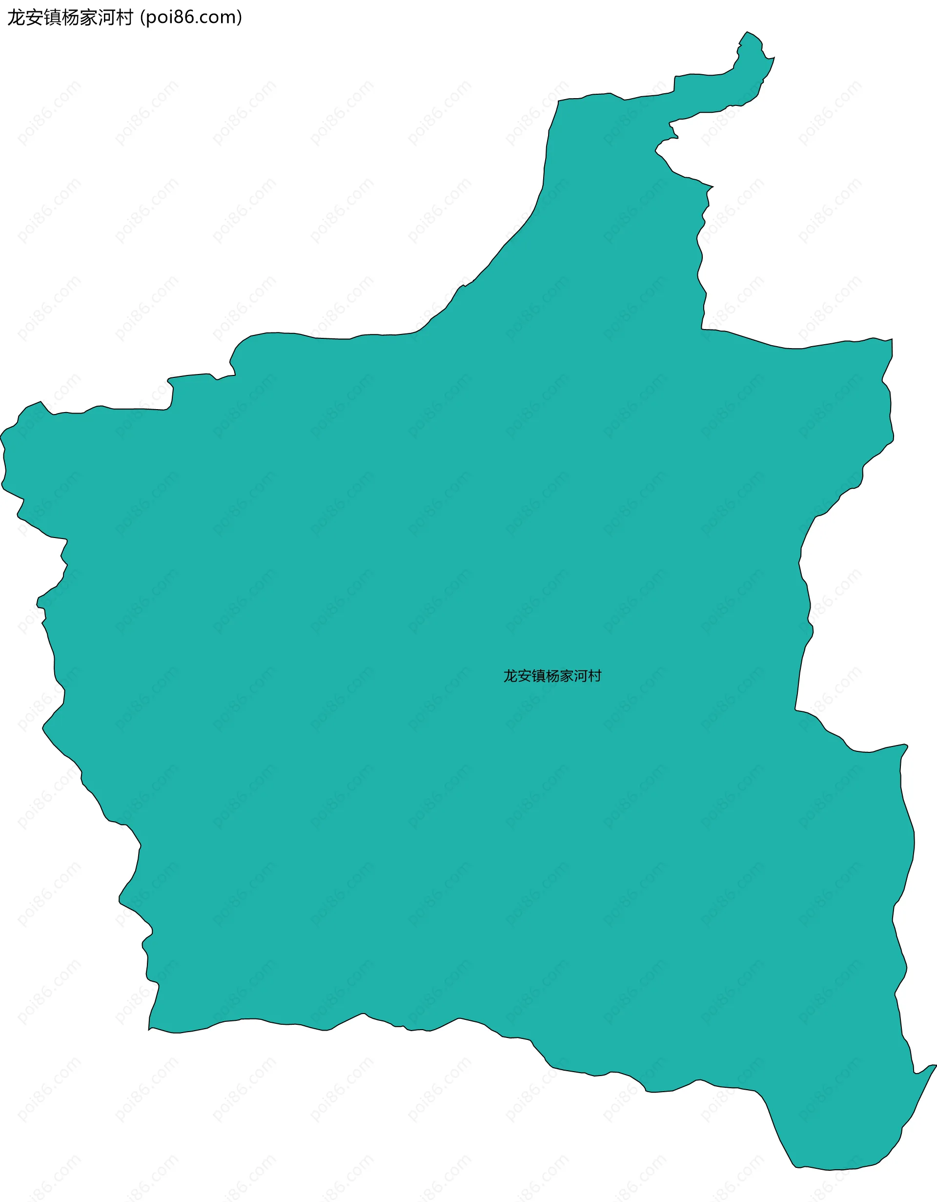 龙安镇杨家河村边界地图
