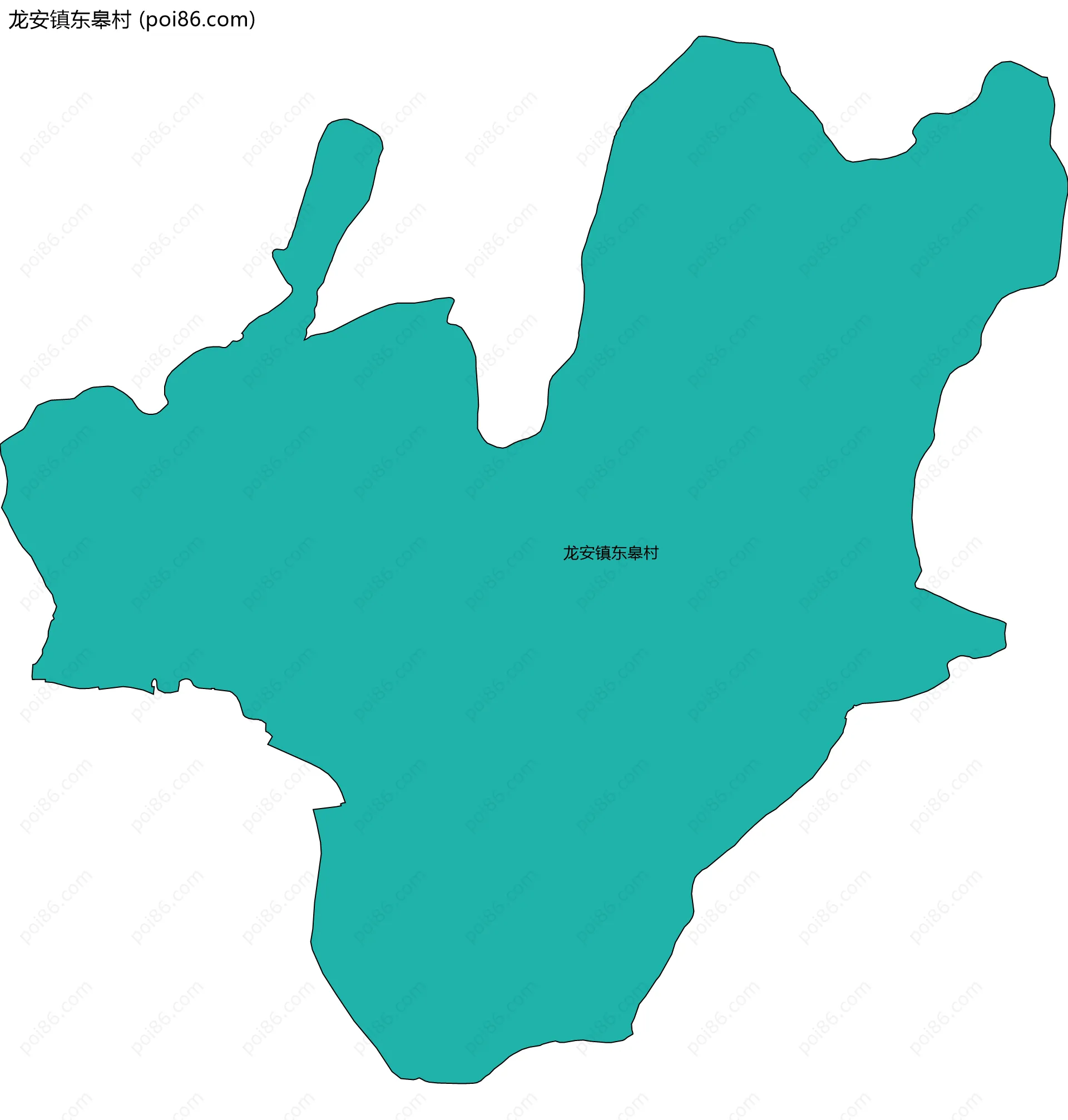 龙安镇东皋村边界地图