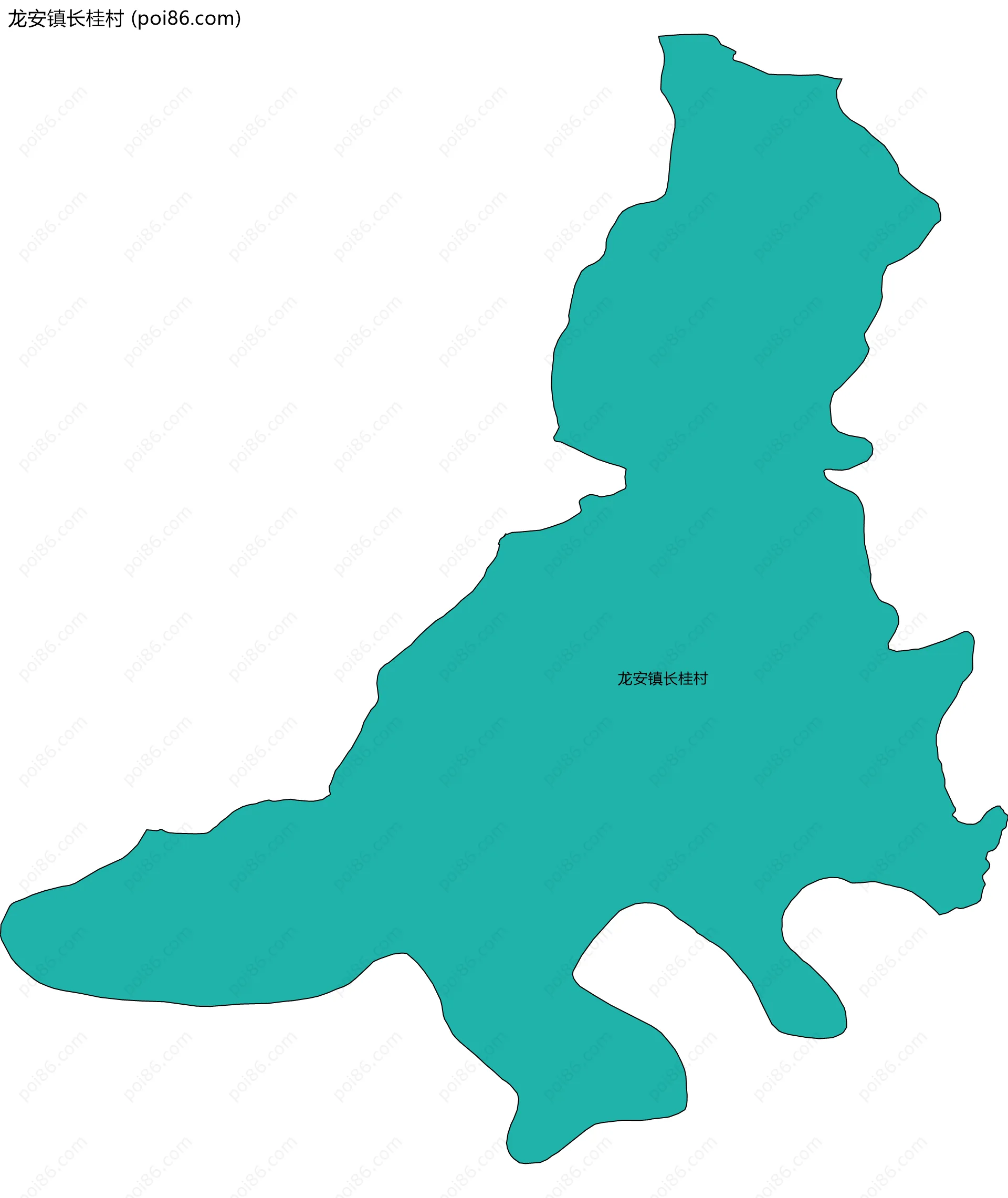 龙安镇长桂村边界地图