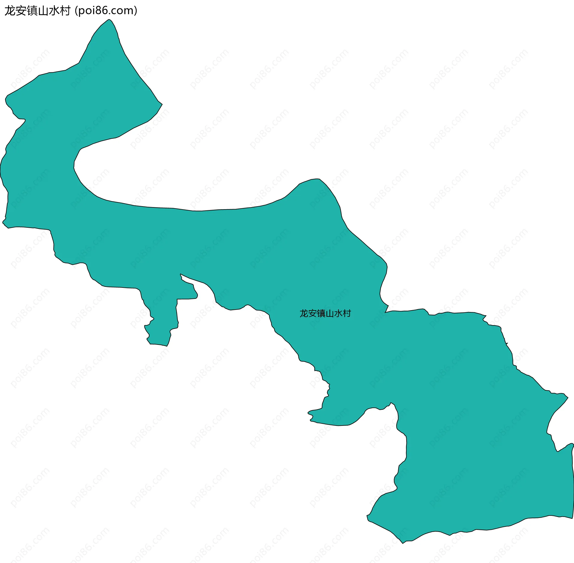 龙安镇山水村边界地图