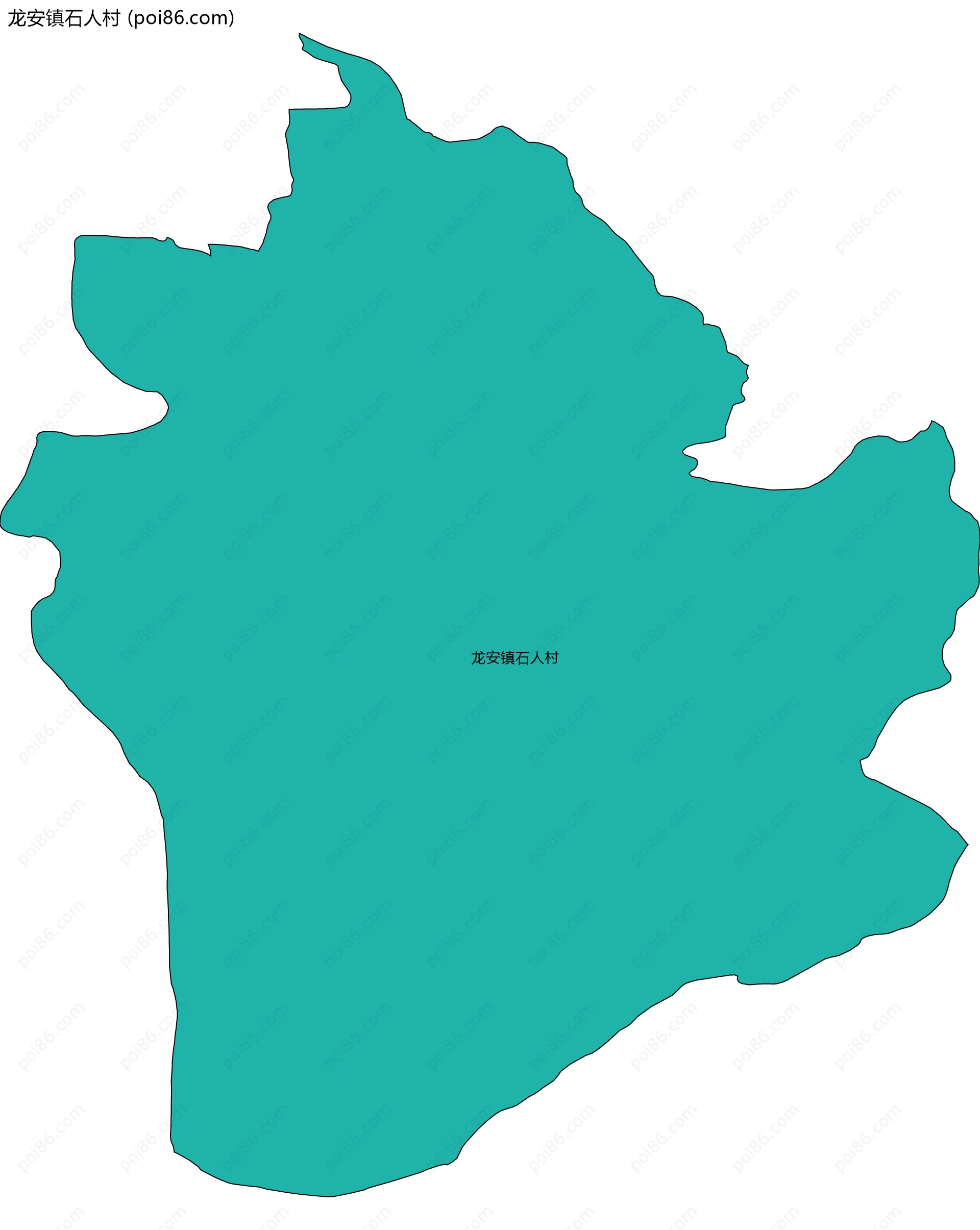 龙安镇石人村边界地图