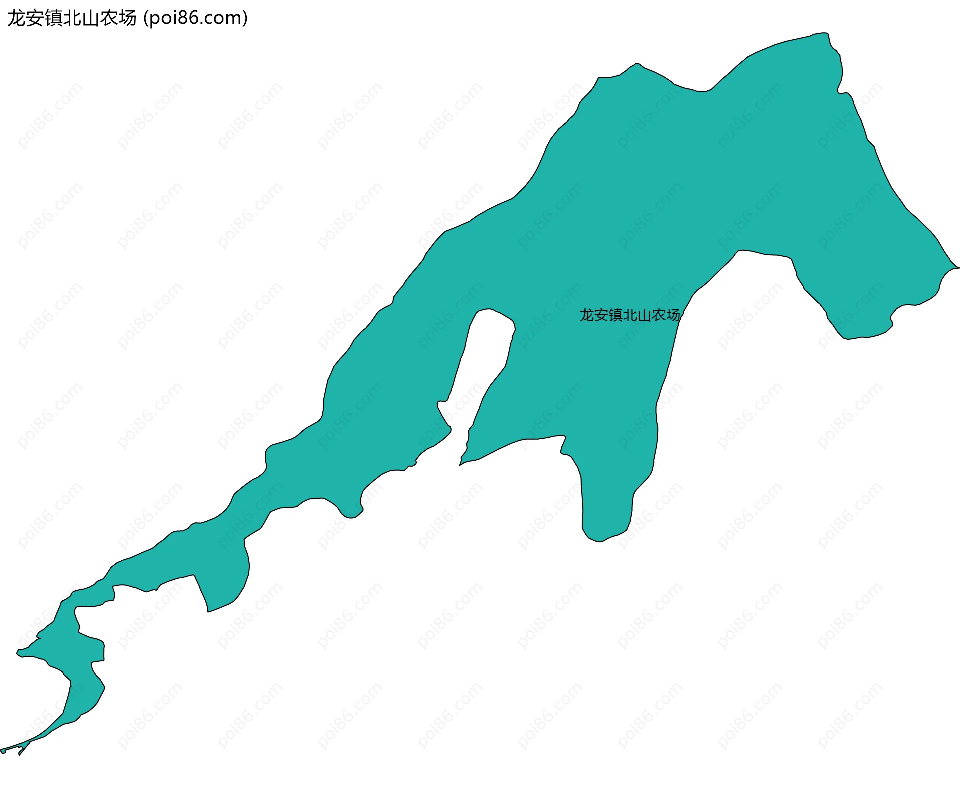 龙安镇北山农场边界地图