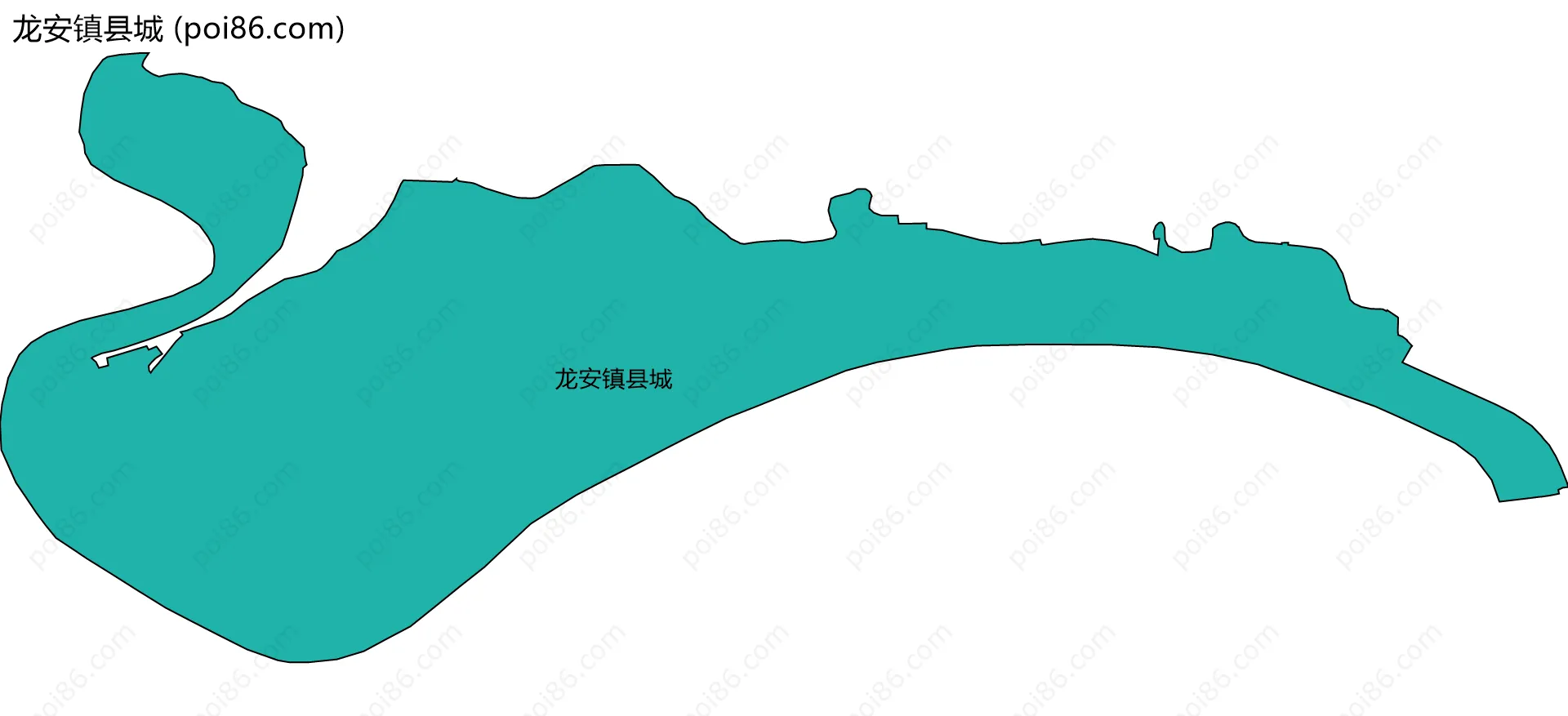 龙安镇县城边界地图