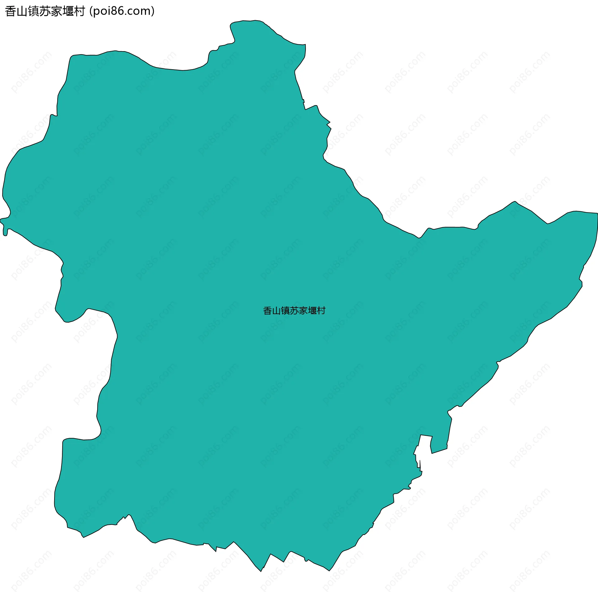 香山镇苏家堰村边界地图