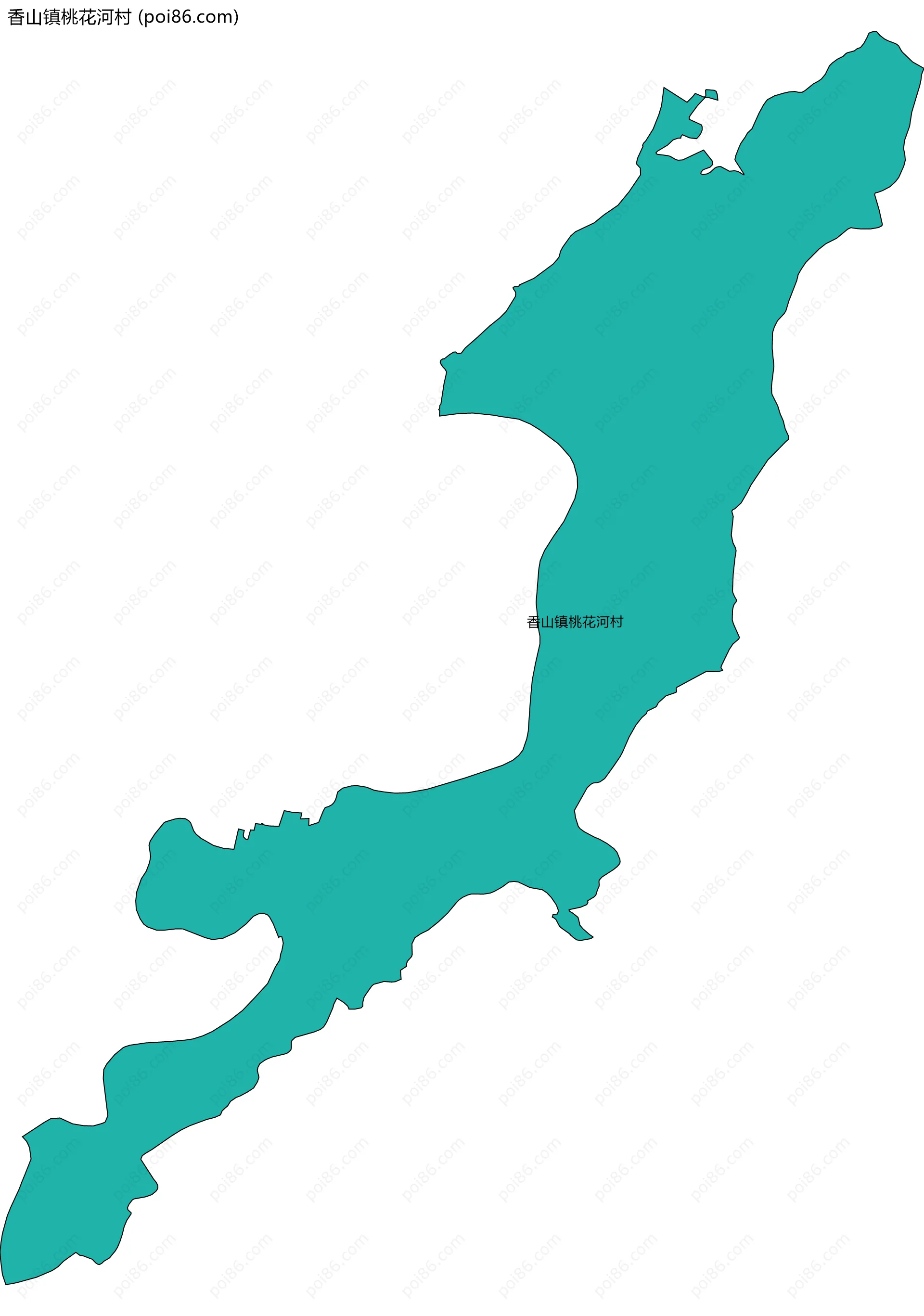 香山镇桃花河村边界地图