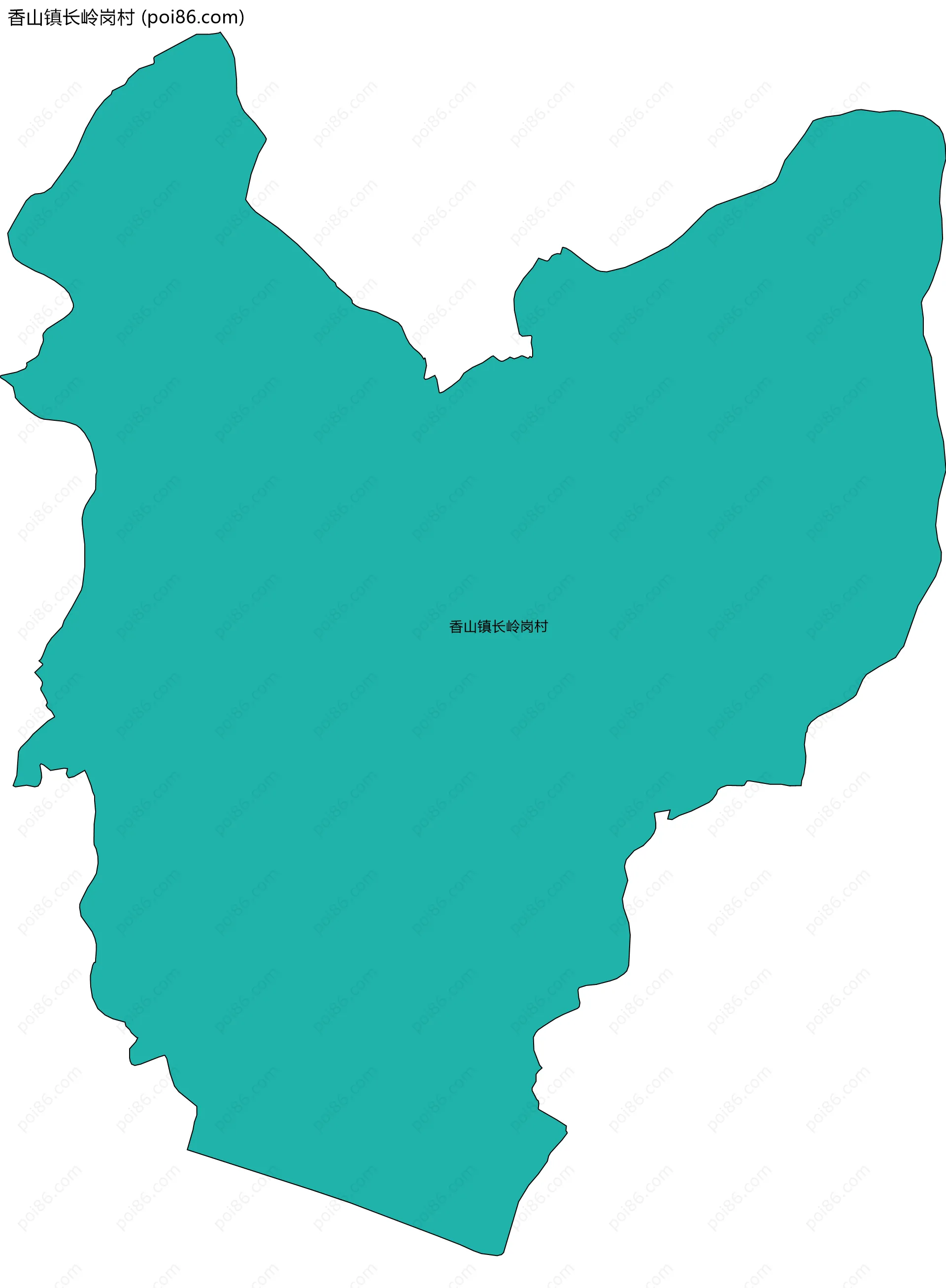 香山镇长岭岗村边界地图