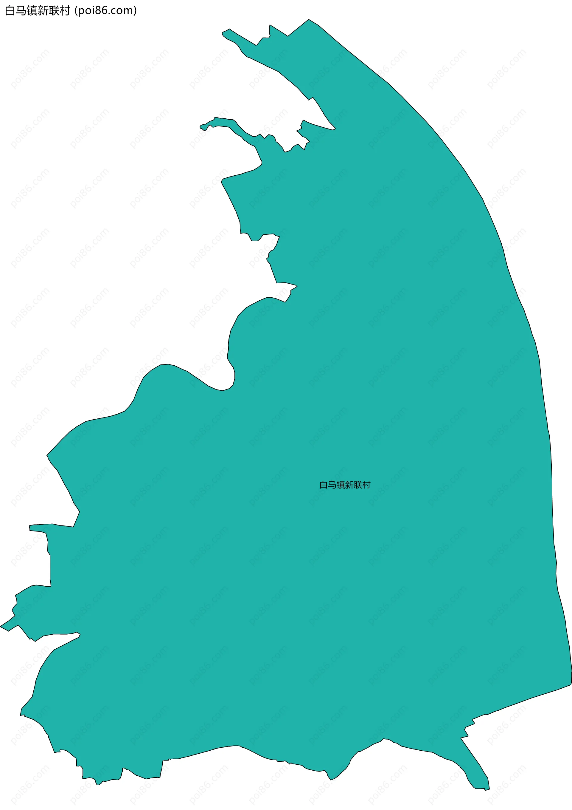 白马镇新联村边界地图