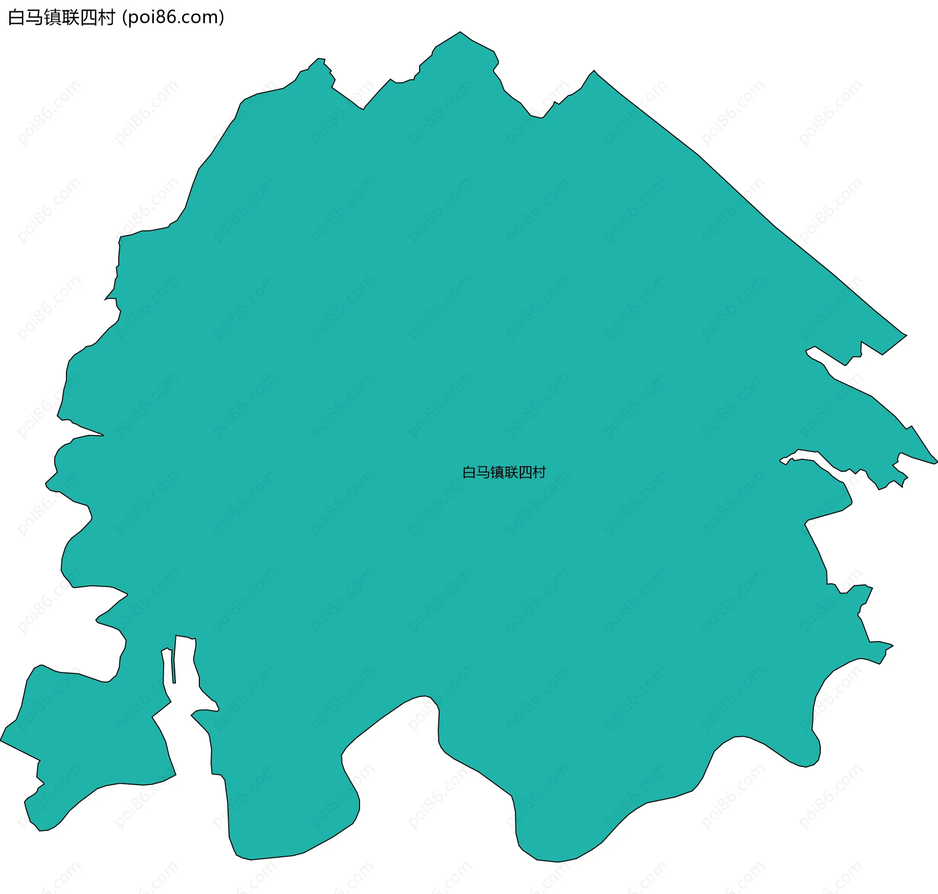 白马镇联四村边界地图