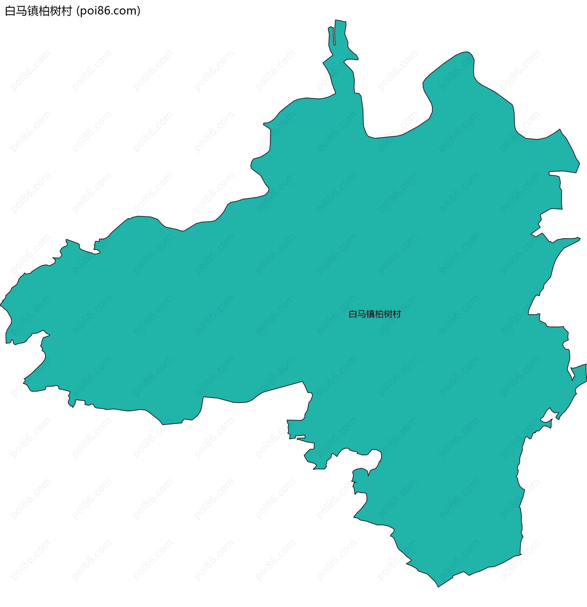 白马镇柏树村边界地图