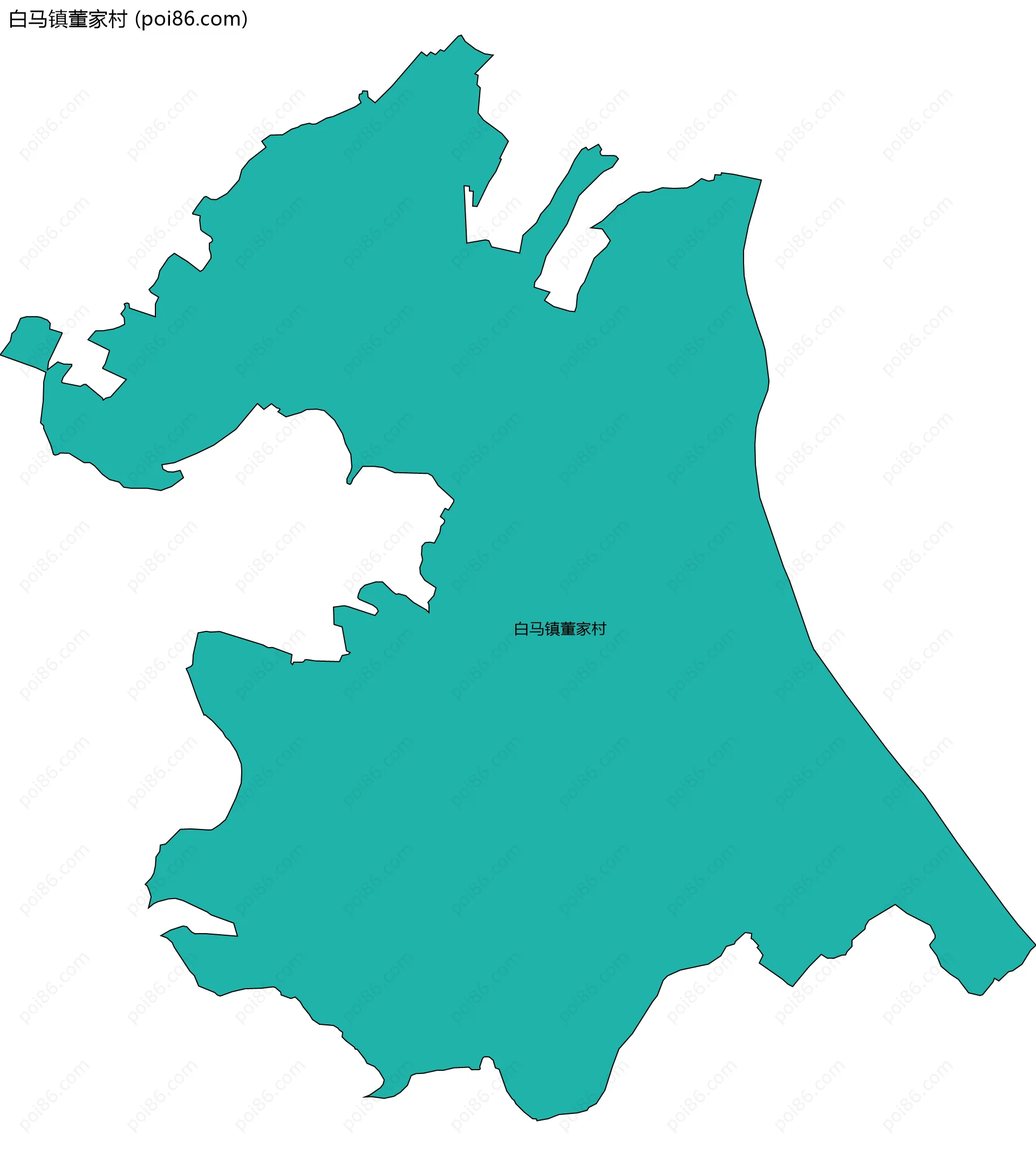 白马镇董家村边界地图